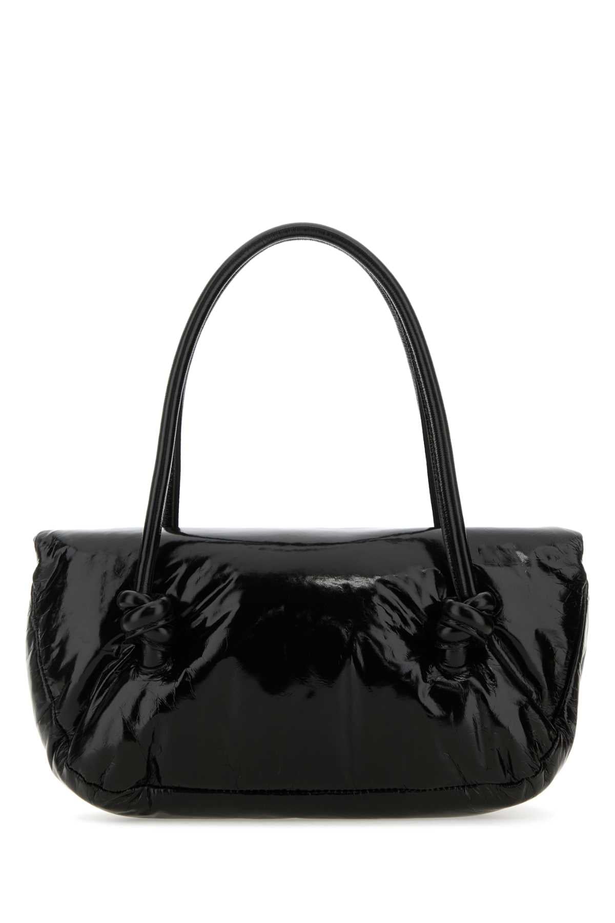 Jil Sander Women Black Leather Small Knot Handle Handbag
