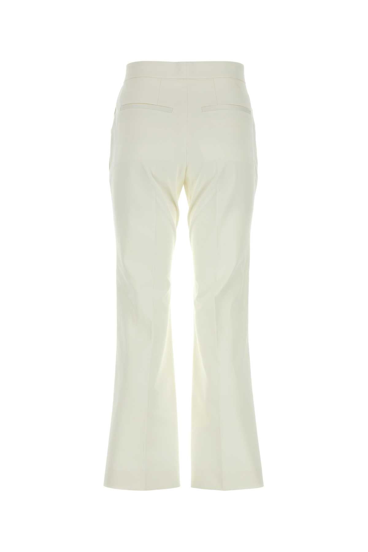 Jil Sander Women White Cotton Pant