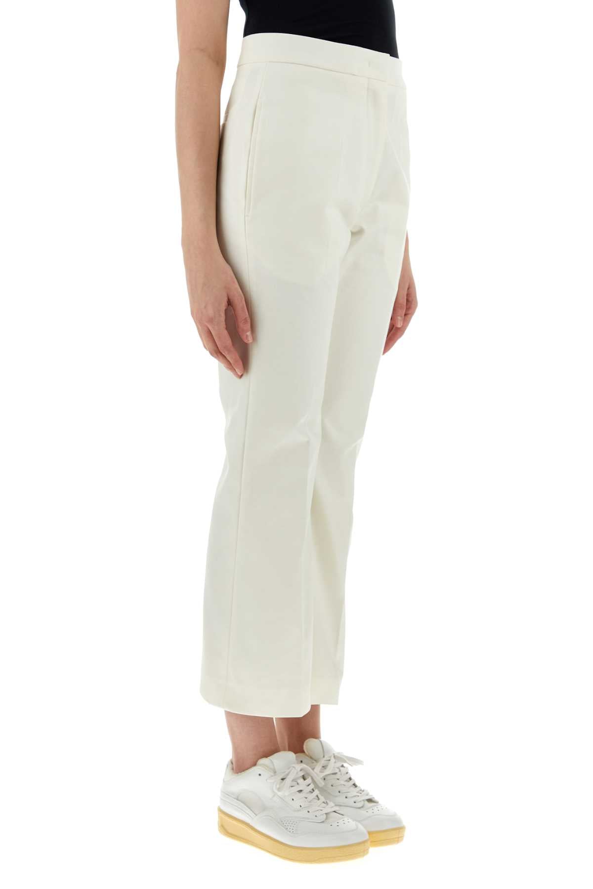 Jil Sander Women White Cotton Pant