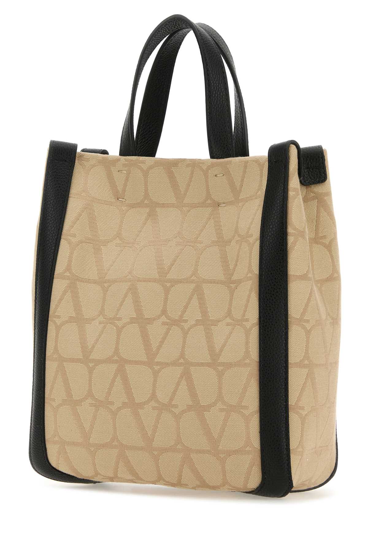 Valentino Garavani Men Beige Toile Iconographe Shopping Bag