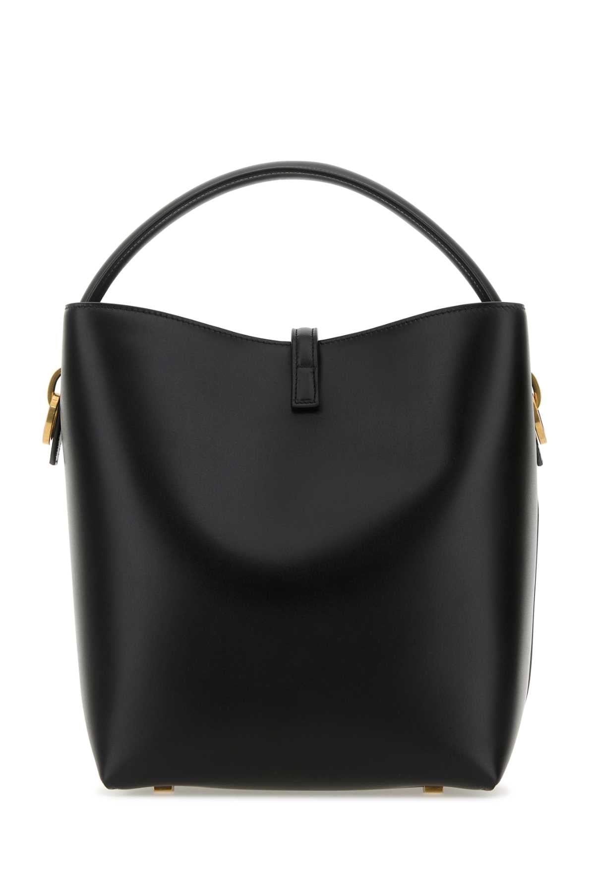 Saint Laurent Women Black Leather Le 37 Bucket Bag
