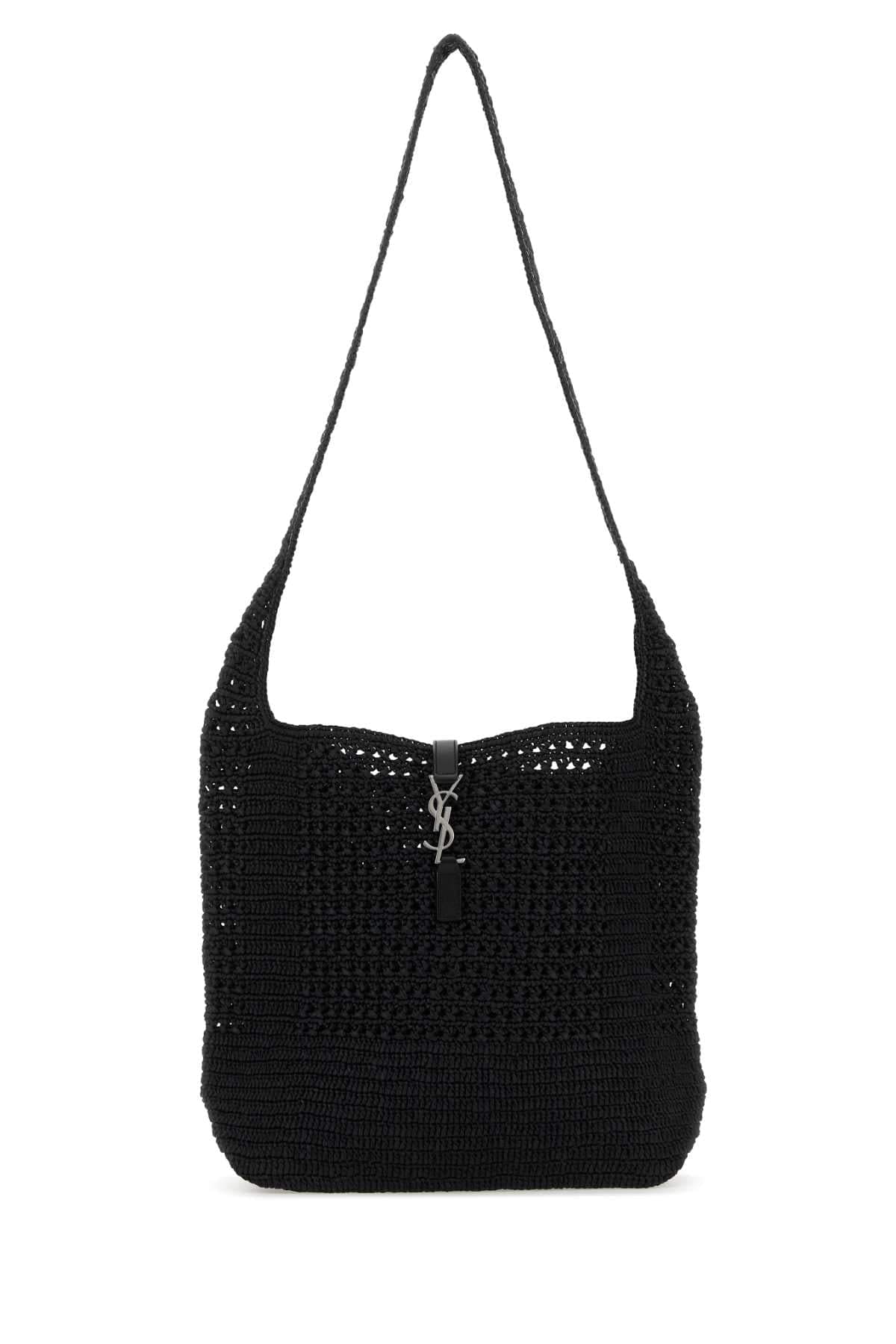 Saint Laurent Men Black Raffia Medium Le 5 Ã 7 Shoulder Bag