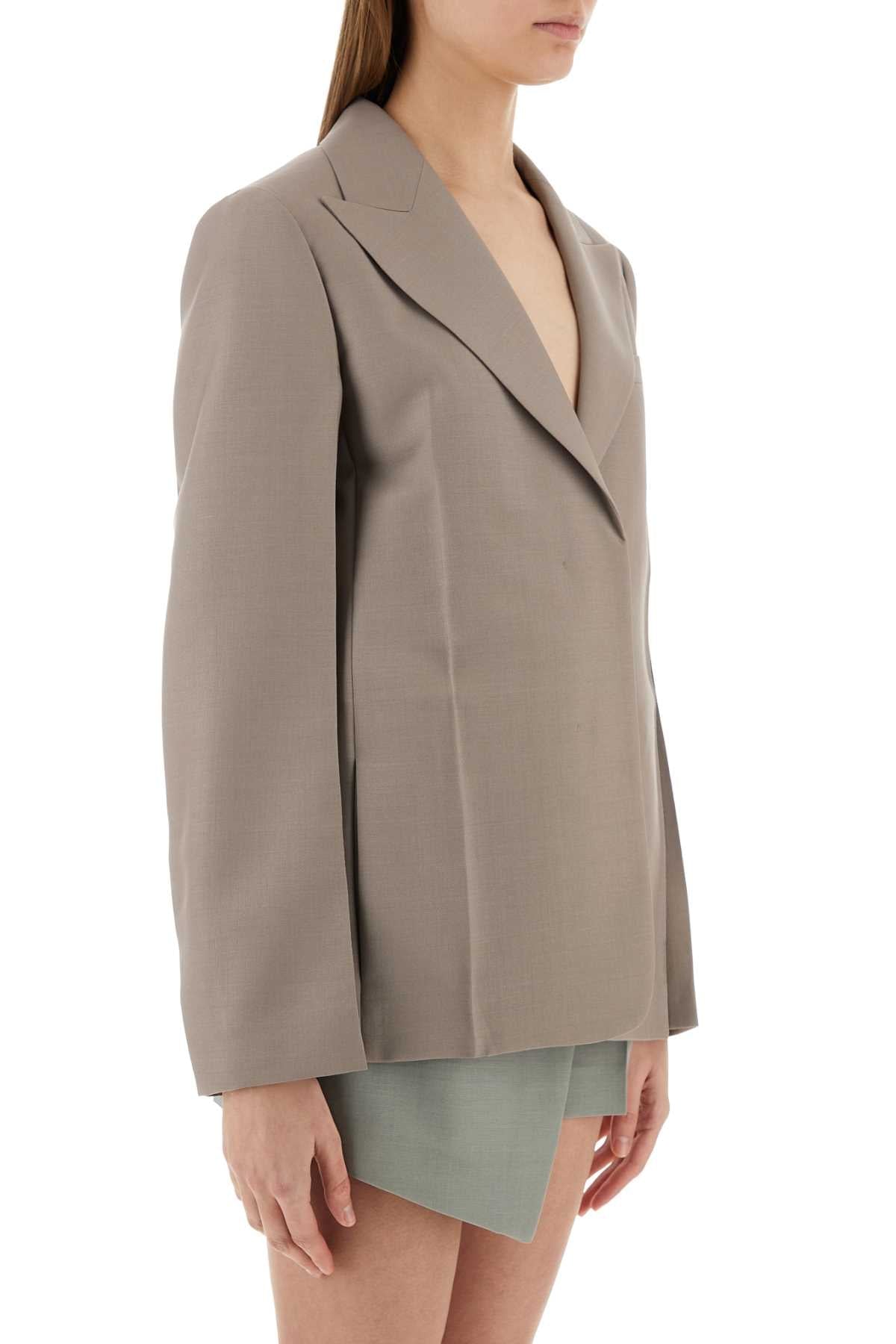 Fendi Women Dove Grey Mohair Blend Blazer