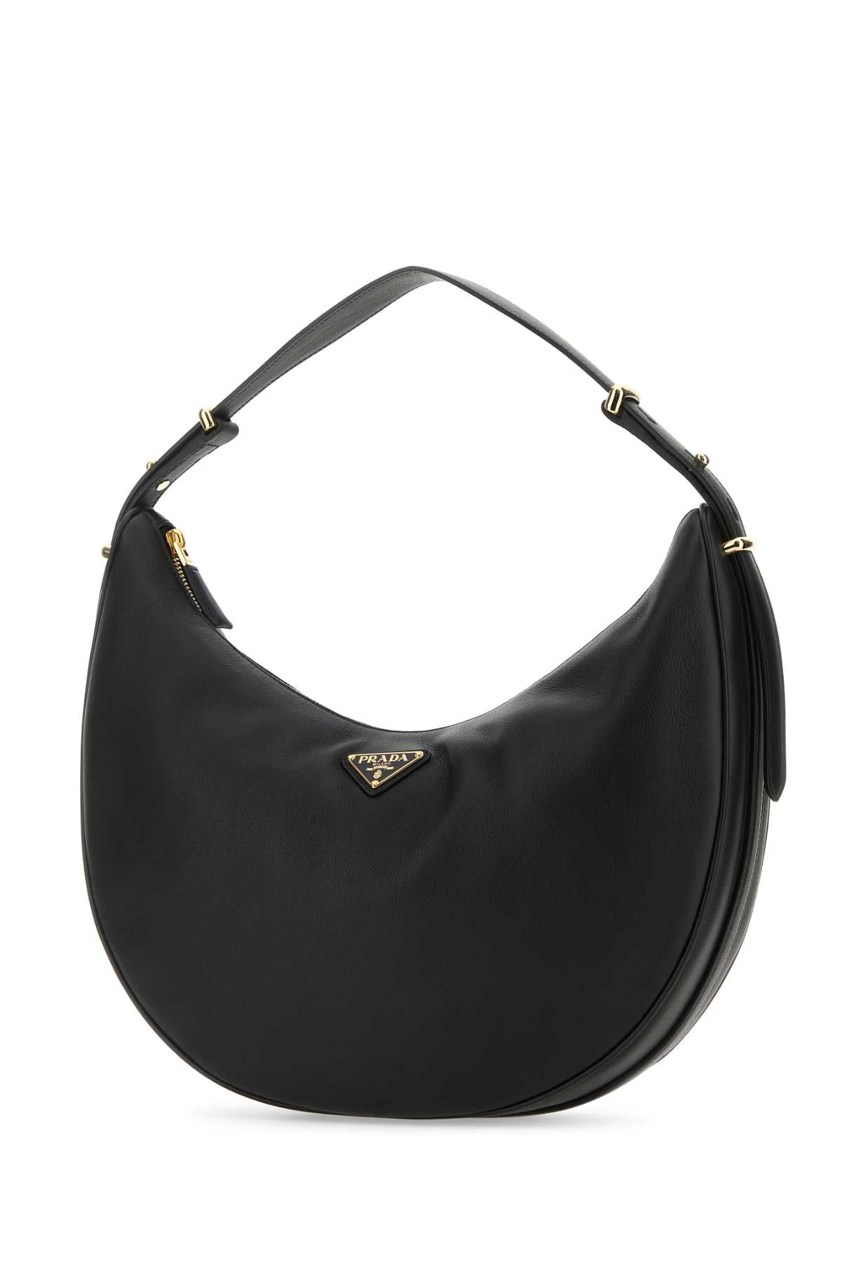 Prada Women Black Leather Big Arqu㨠Handbag