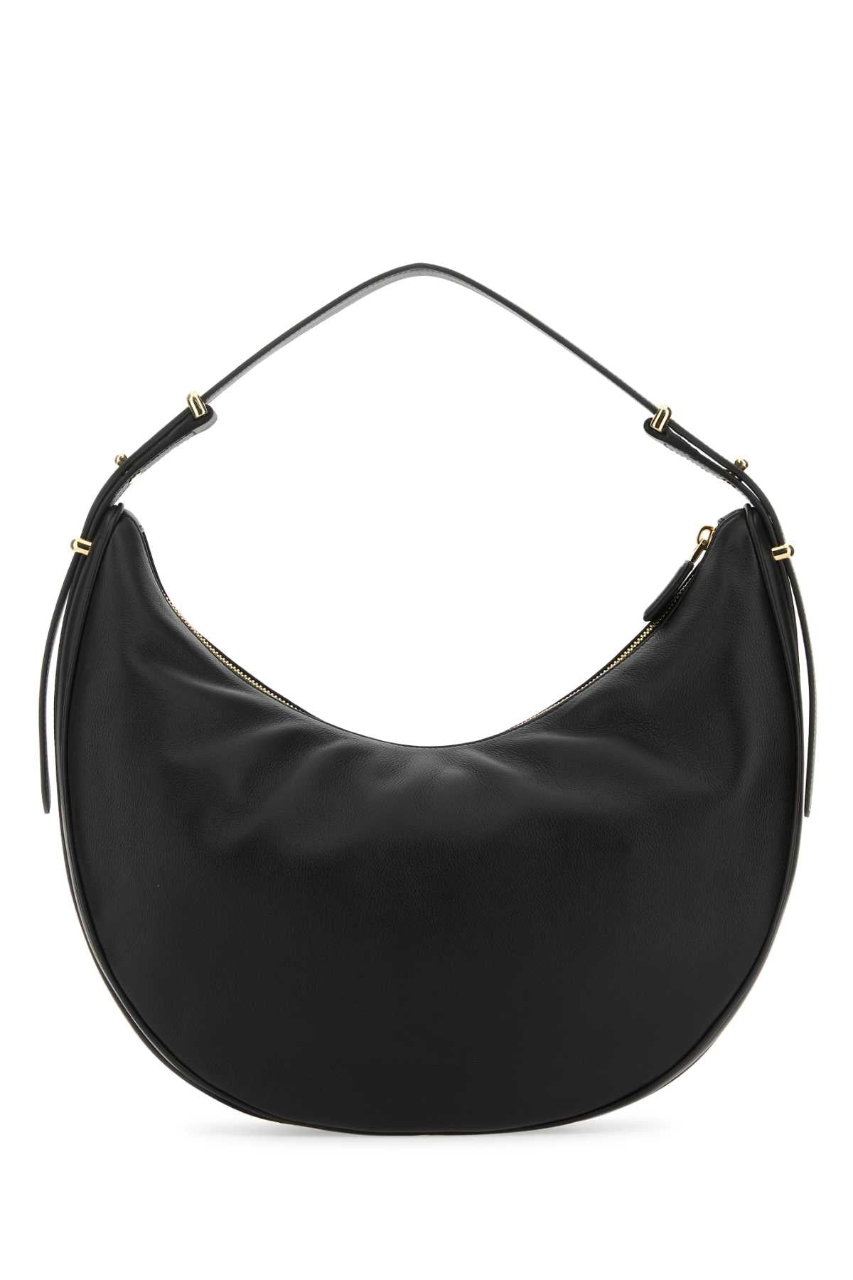 Prada Women Black Leather Big Arqu㨠Handbag