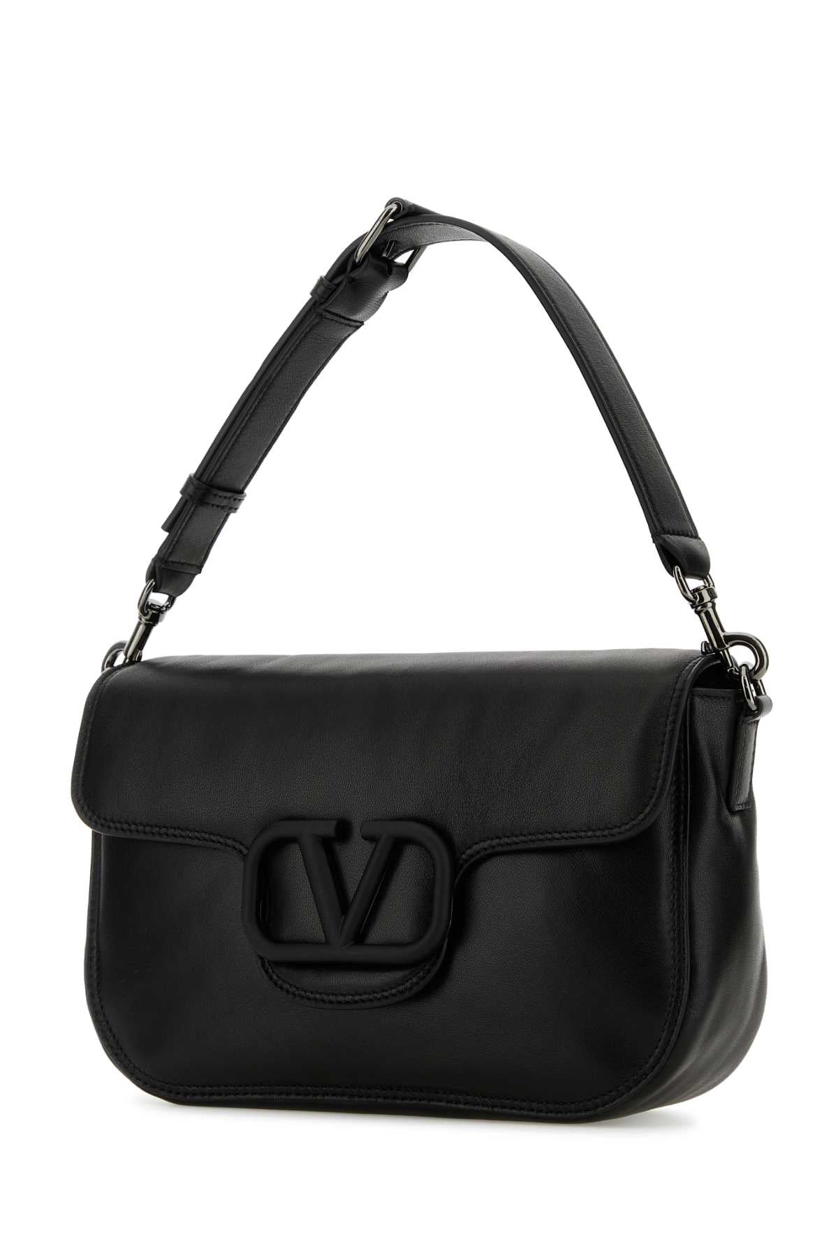 Valentino Garavani Men Black Leather Locã² Handbag
