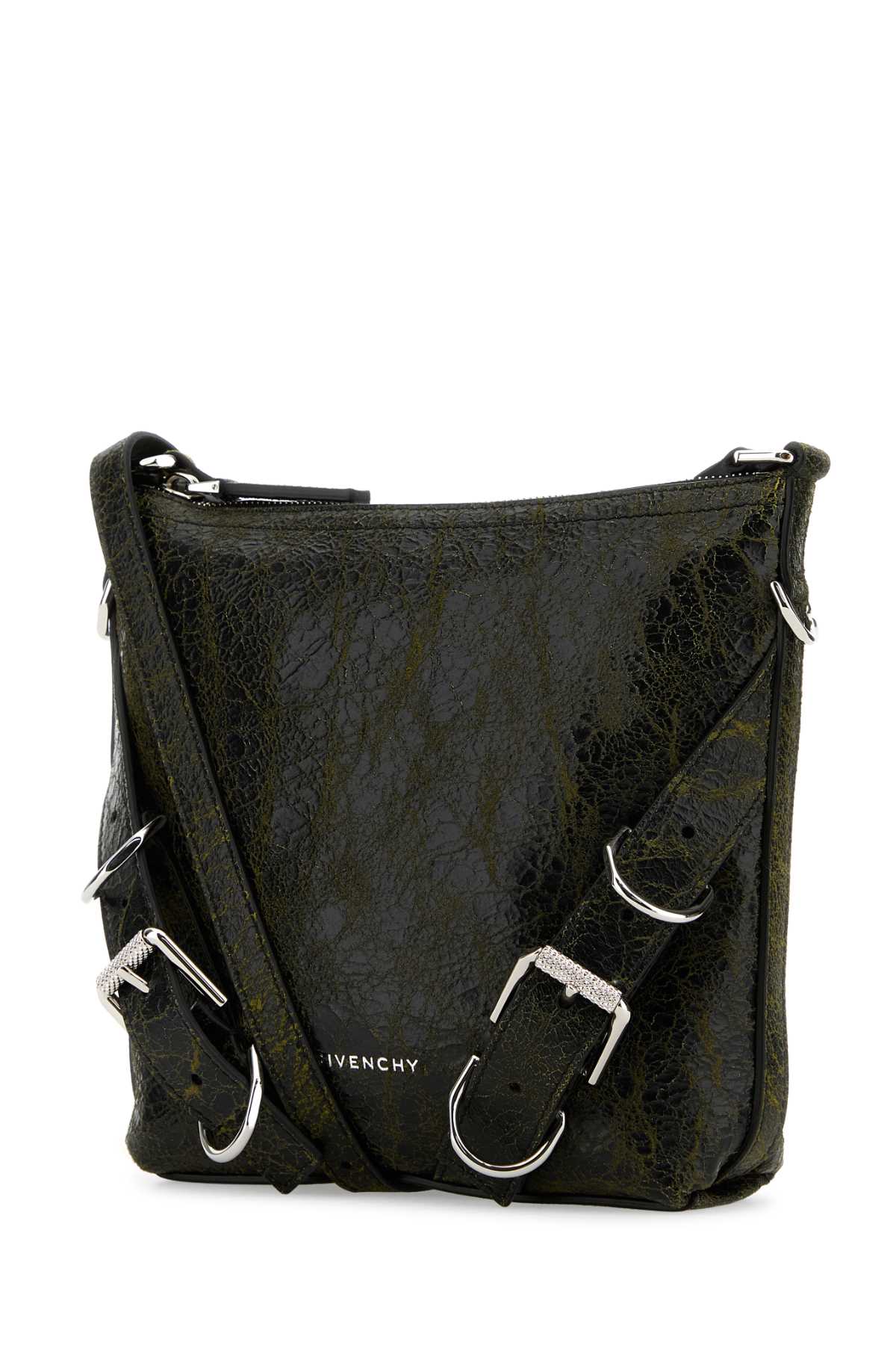 Givenchy Men Two-Tone Leather Voyou Crossbody Bag