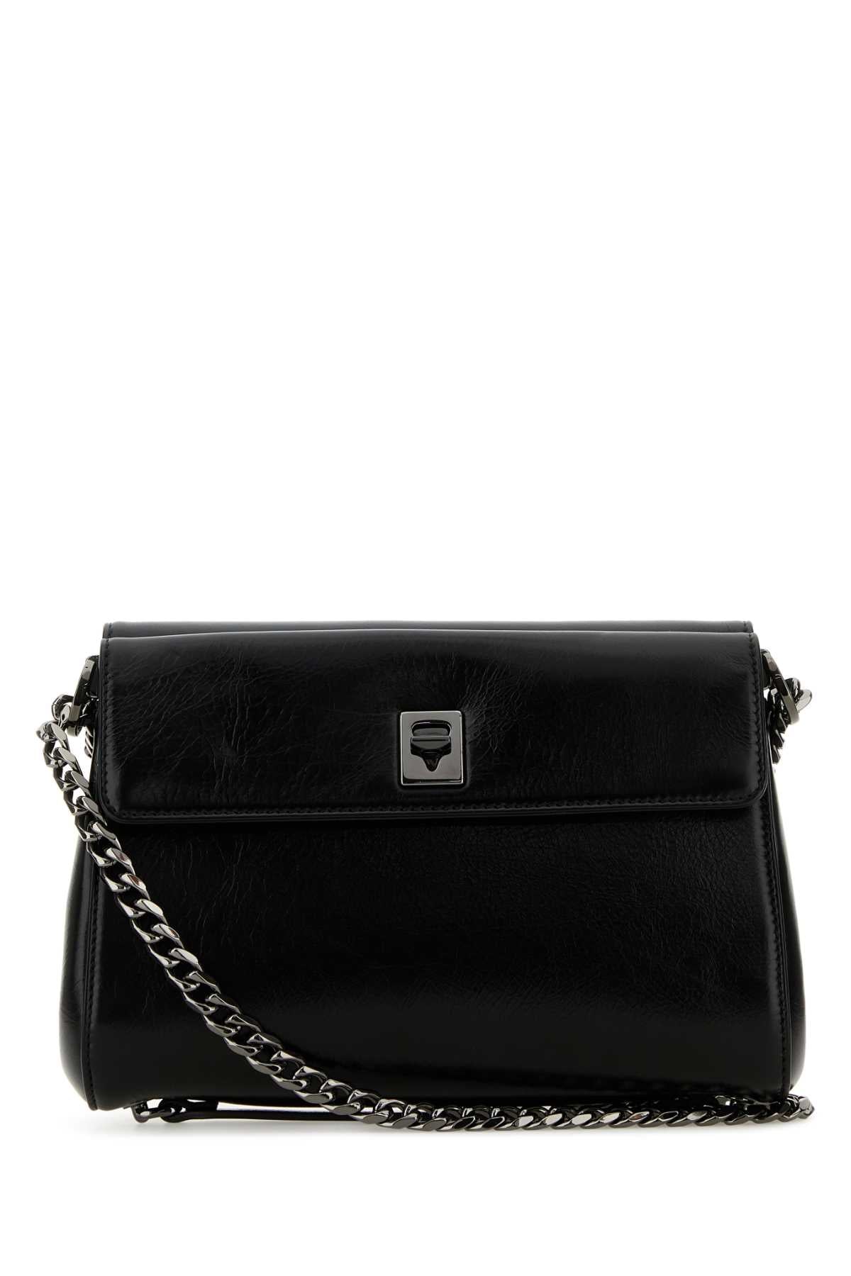 Valentino Garavani Women Black Leather Vlogo Shoulder