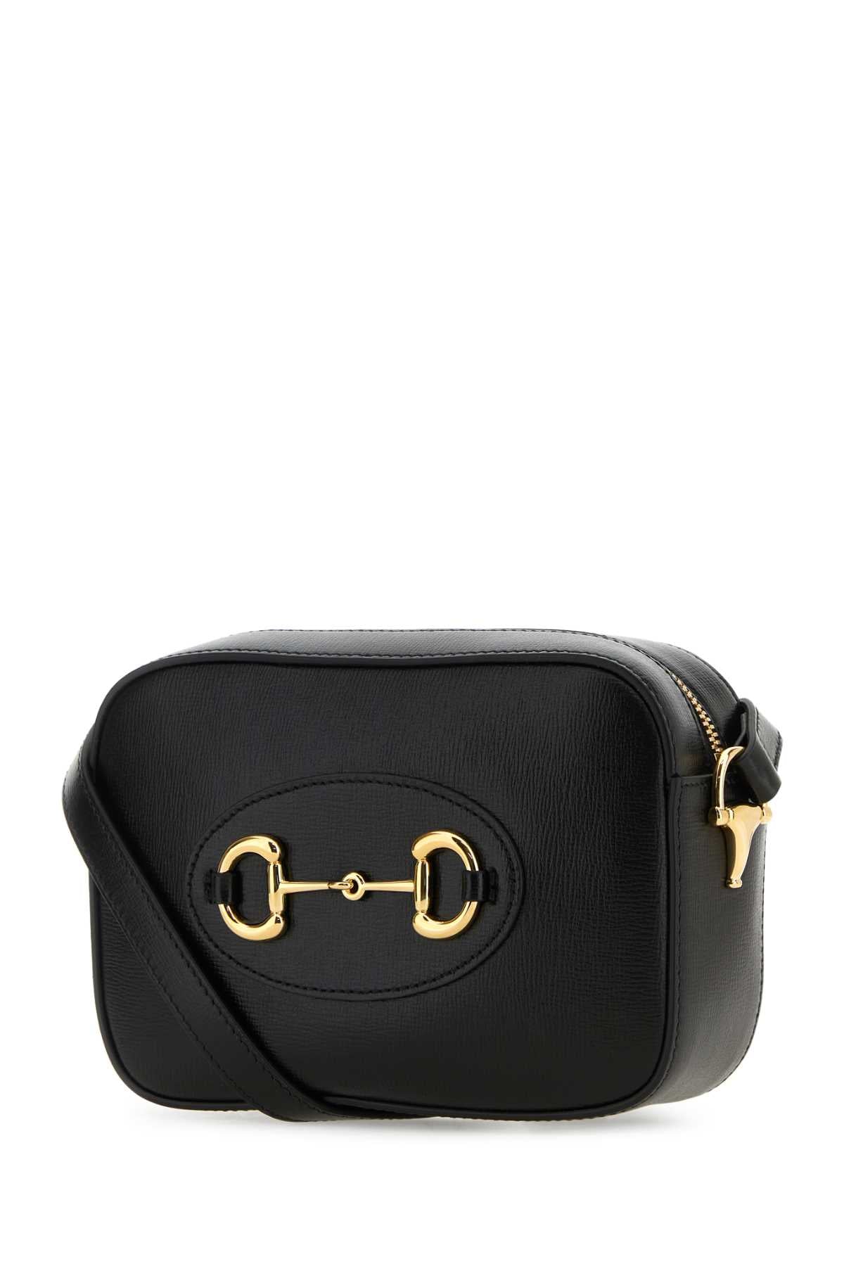 Gucci Women Black Leather Gucci Horsebit 1955 Crossbody Bag