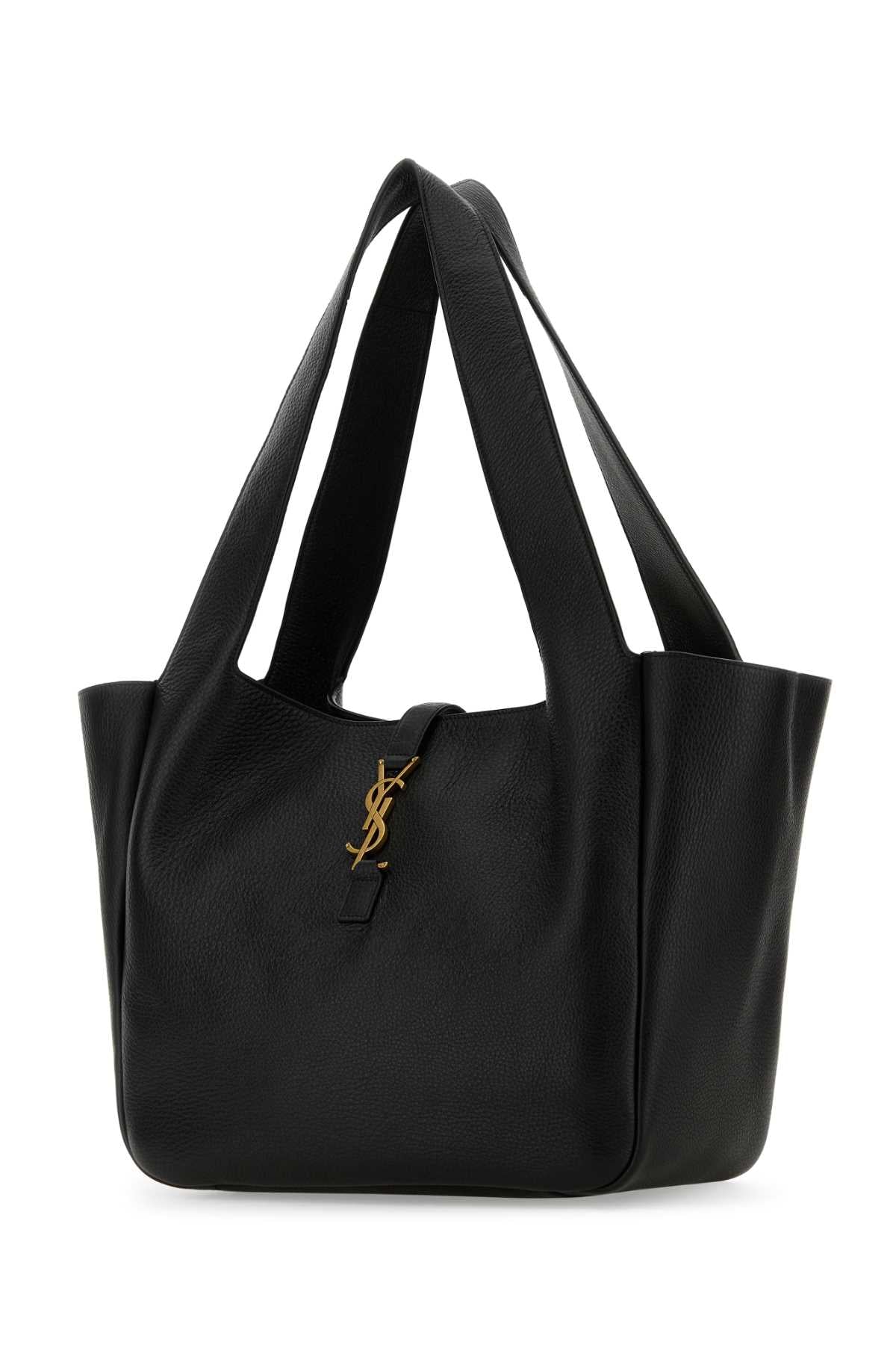 Saint Laurent Women Black Leather Le 5 Ã 7 Bea Shopping Bag