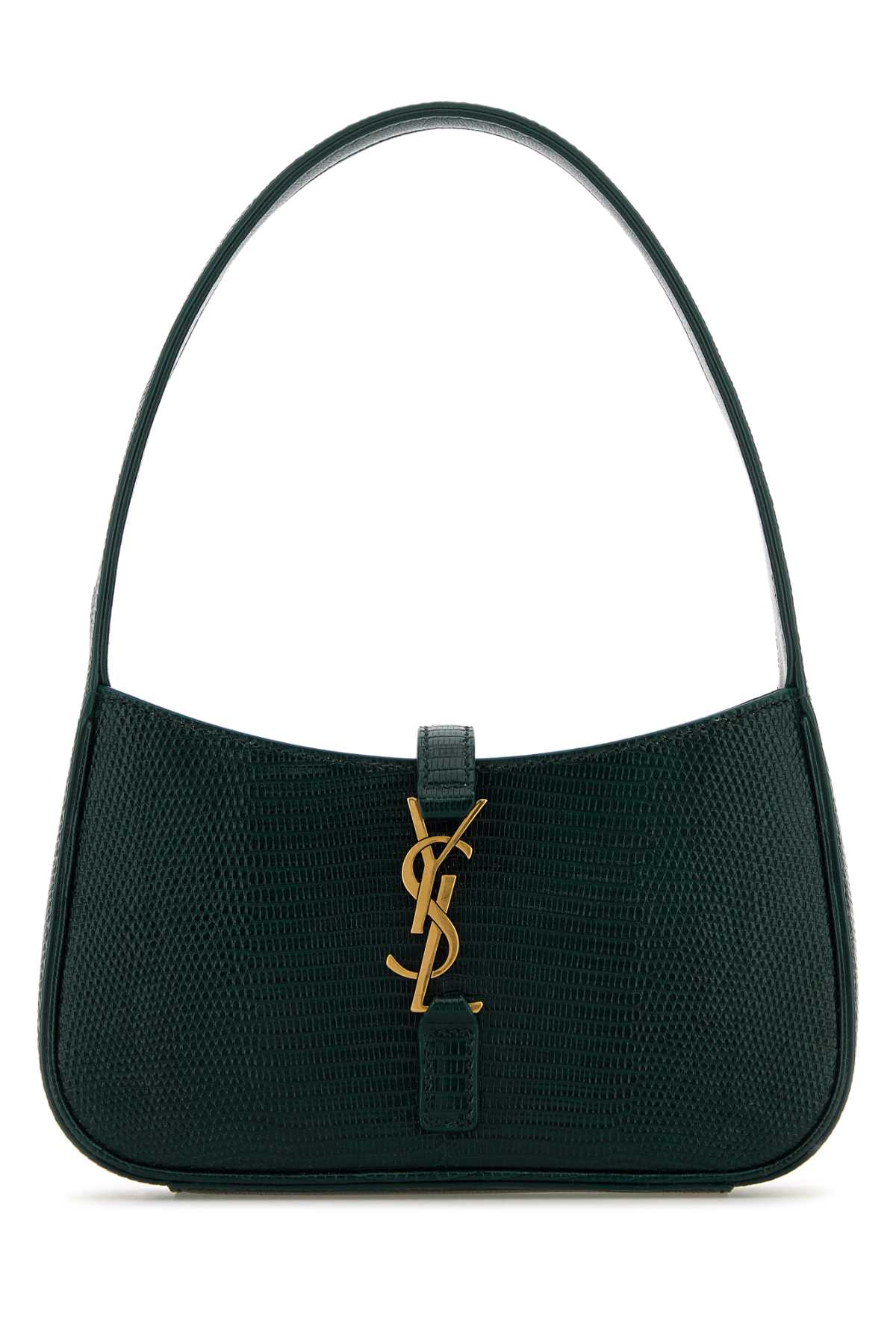 Saint Laurent Women Bottle Green Leather Mini Le 5 Ã 7 Handbag