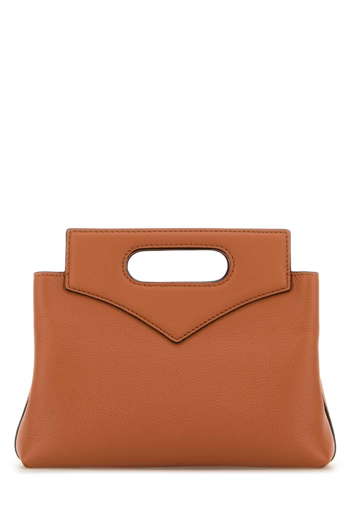 Mcm Women Caramel Leather Mini Soft Diamond Handbag