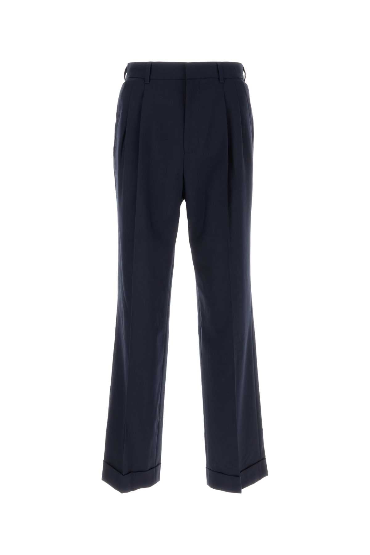 Casablanca Men Navy Blue Wool Pant