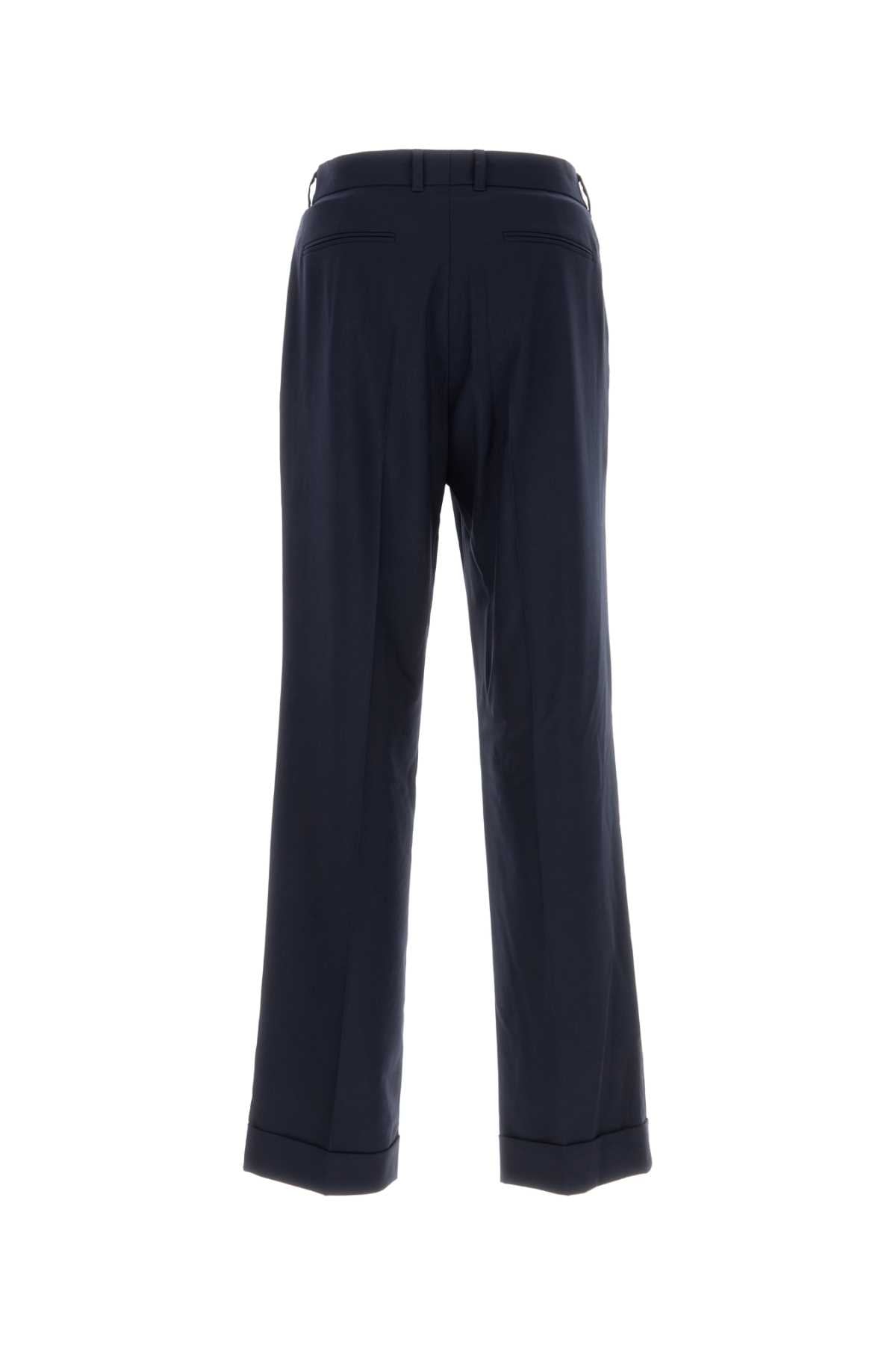 Casablanca Men Navy Blue Wool Pant