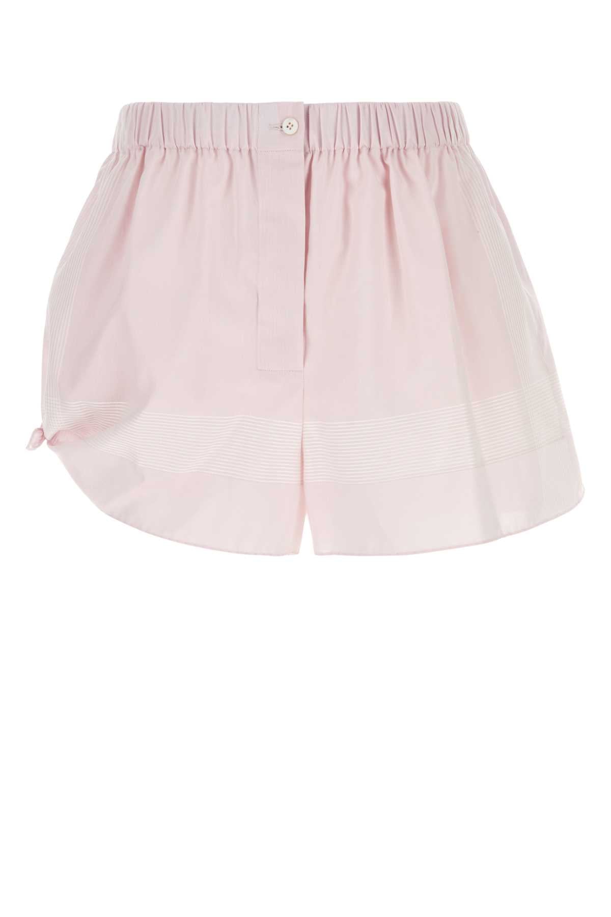 Prada Women Pastel Pink Cotton Shorts