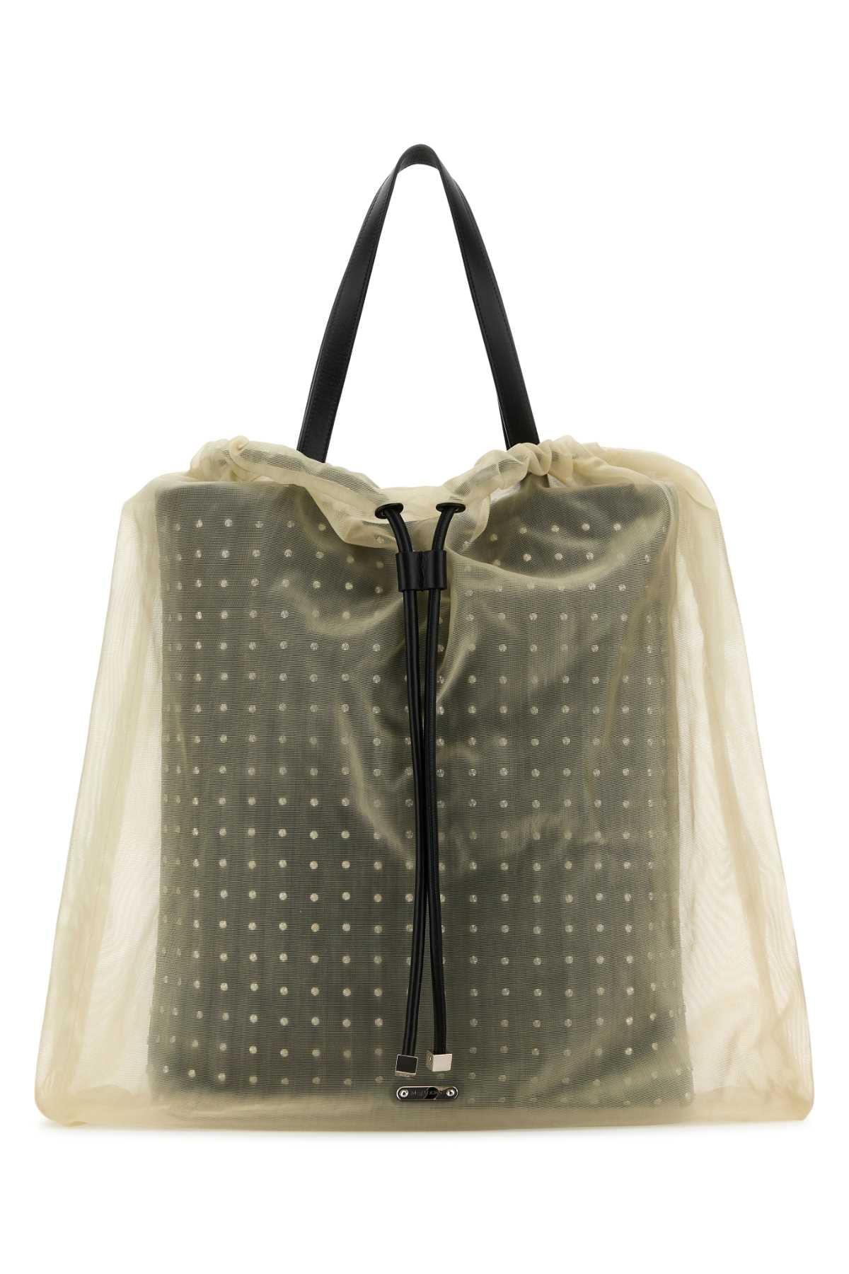 Alexander Mcqueen Women Two-Tone Leather And Tulle Nebula Shopping Bag
