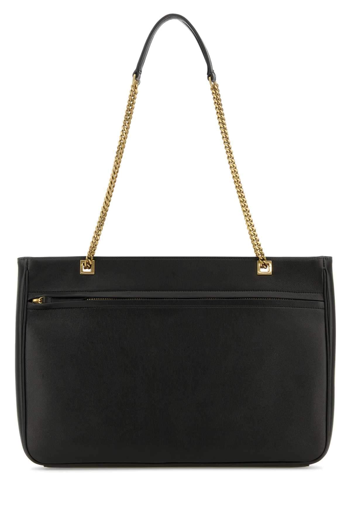 Valentino Garavani Women Black Nappa Leather Medium Viva Superstar Shopping Bag