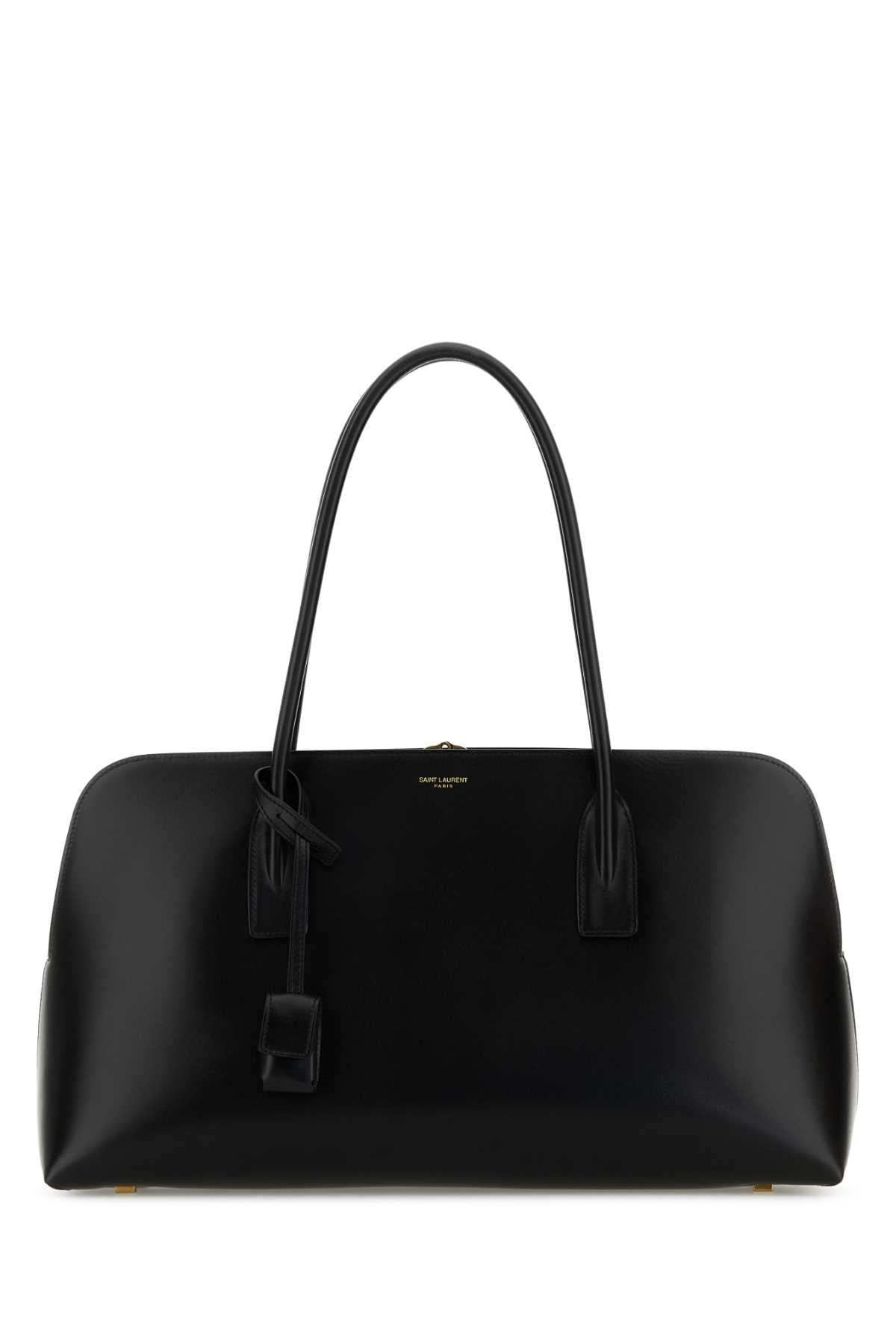 Saint Laurent Women Black Leather Shopping Bag