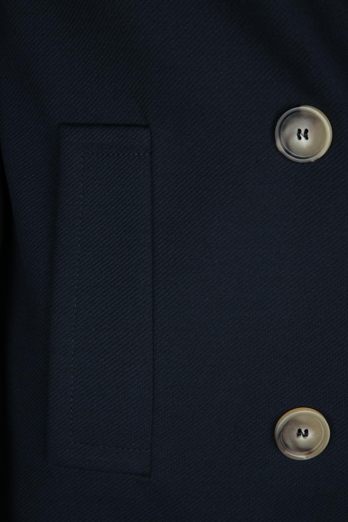 Harris Wharf London Women Women Peacoat Diagonal Crafted With Loro Piana Fab