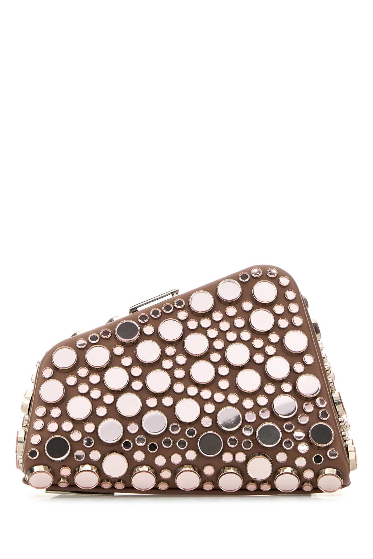 The Attico Women Embellished Leather Midnight Clutch
