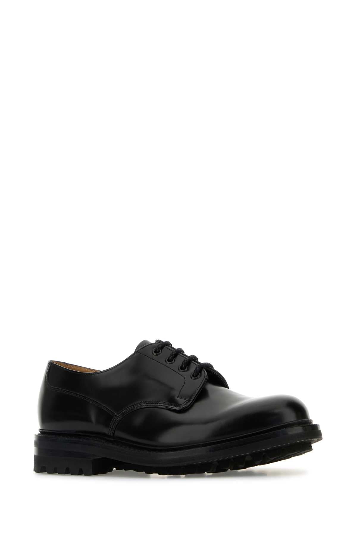 Church's Men Black Leather Mc Neil Lw Lace-Up Shoes