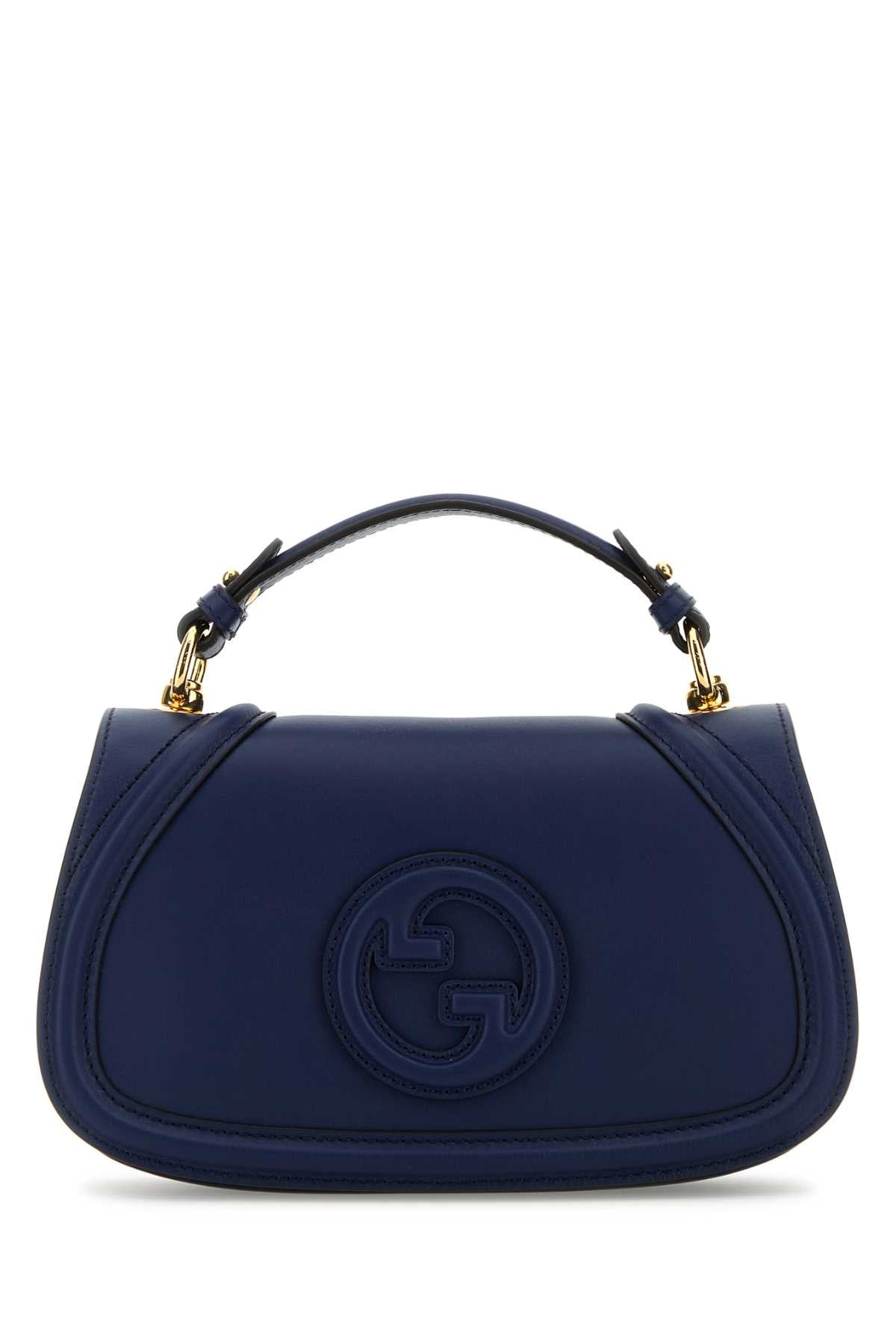 Gucci Women Blue Leather Gucci Blondie Handbag