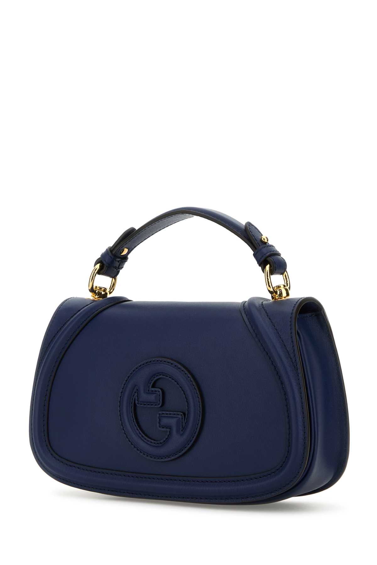 Gucci Women Blue Leather Gucci Blondie Handbag