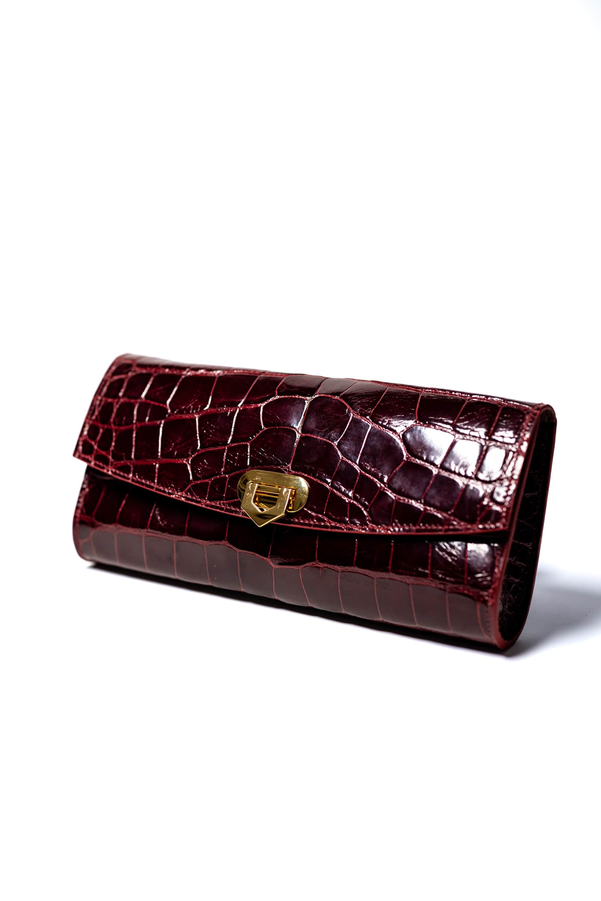 SAMPLE - The Clarendon Clutch - Glazed Bordeaux