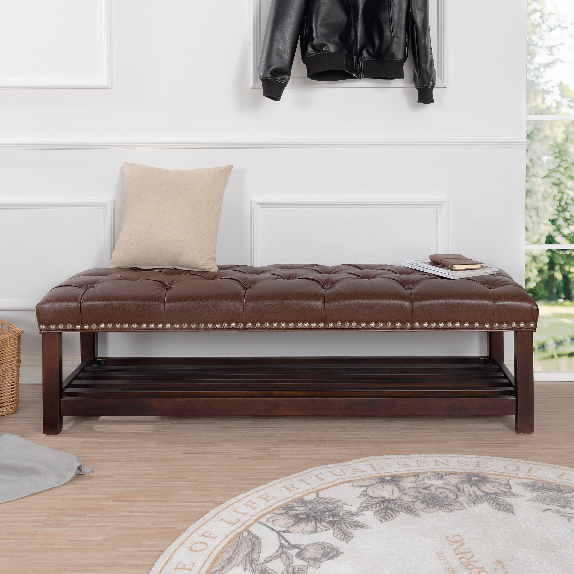 Tufted Upholstered End of Bed Bench