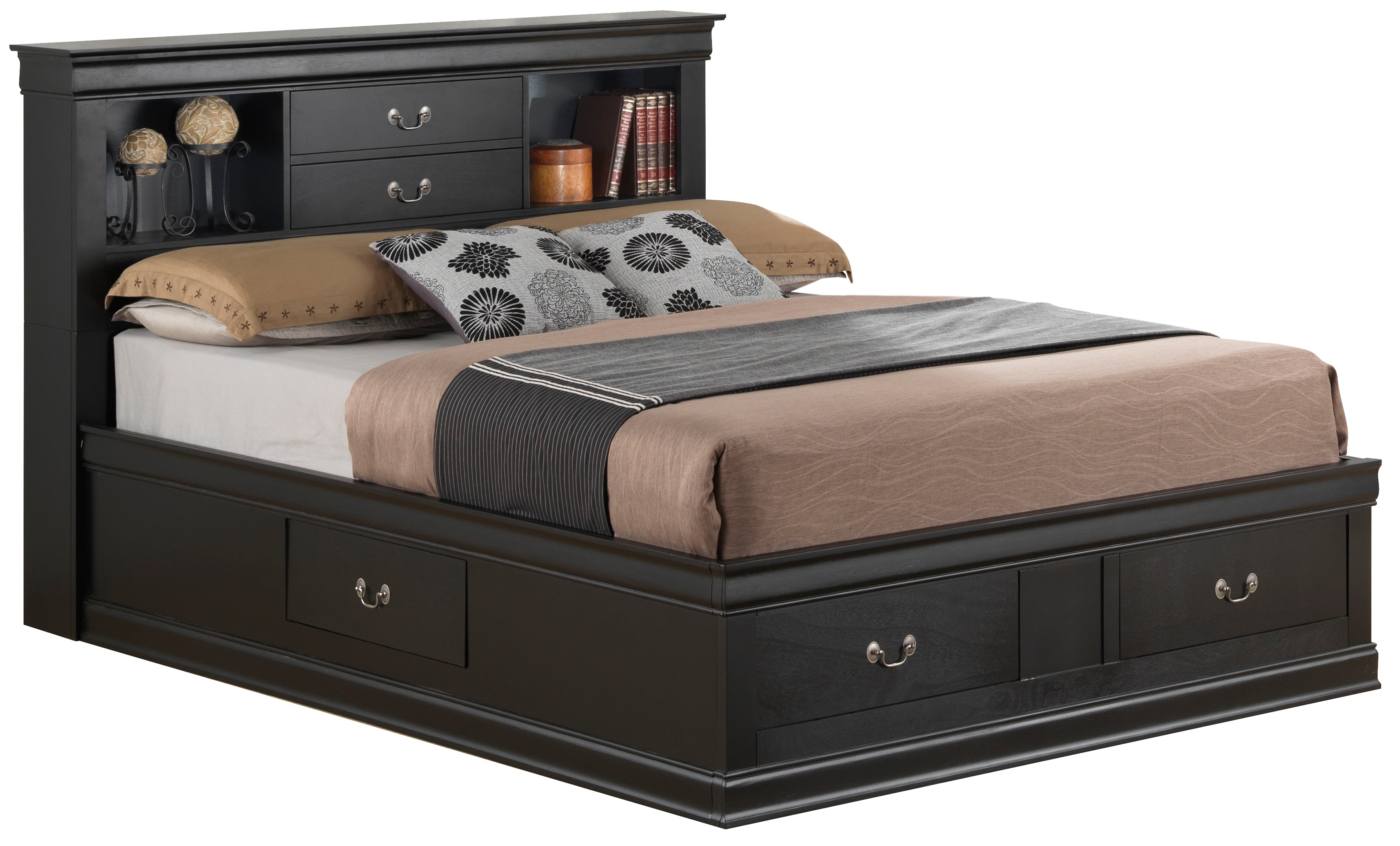 Elegant Full Storage Bed With Classic Charm