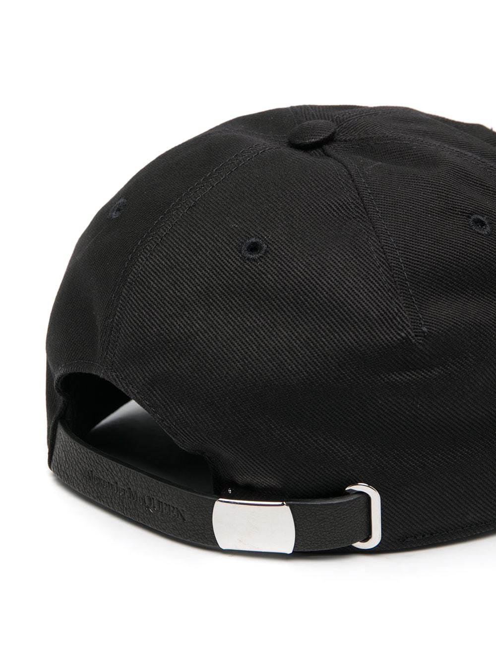 Alexander Mcqueen Men Oversize Black Jersey Hat With Logo Alexander Mcqueen Man
