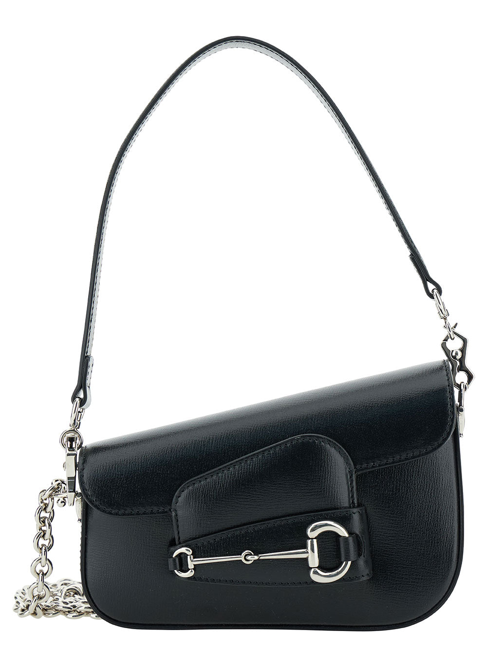 Gucci Women 'Gucci Horsebit 1955 Mini' Black Shoulder Bag With Horsebit Detail In Leather Woman