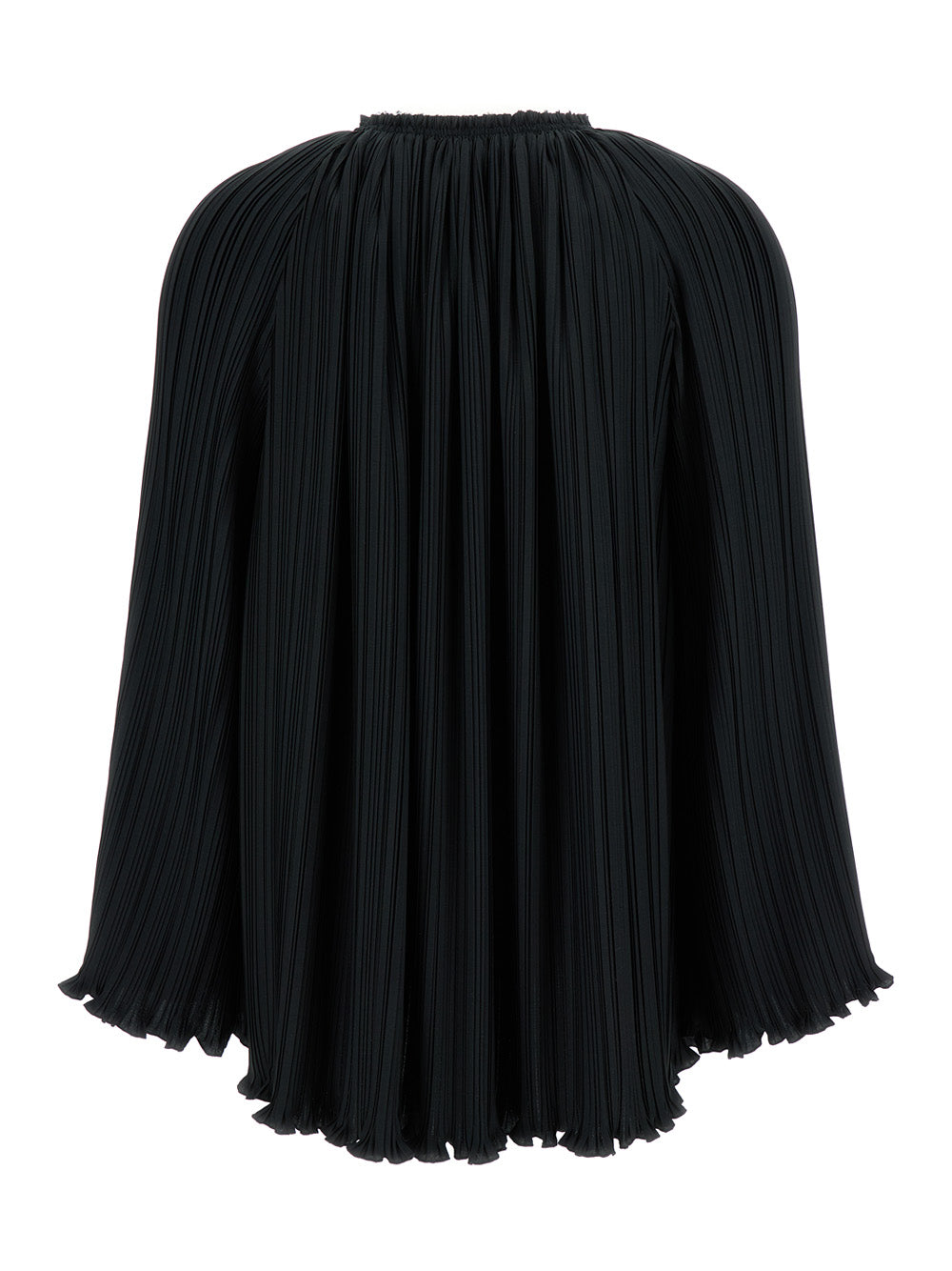 Lanvin Women Long Sleeve Pleated Blouse Open Neck