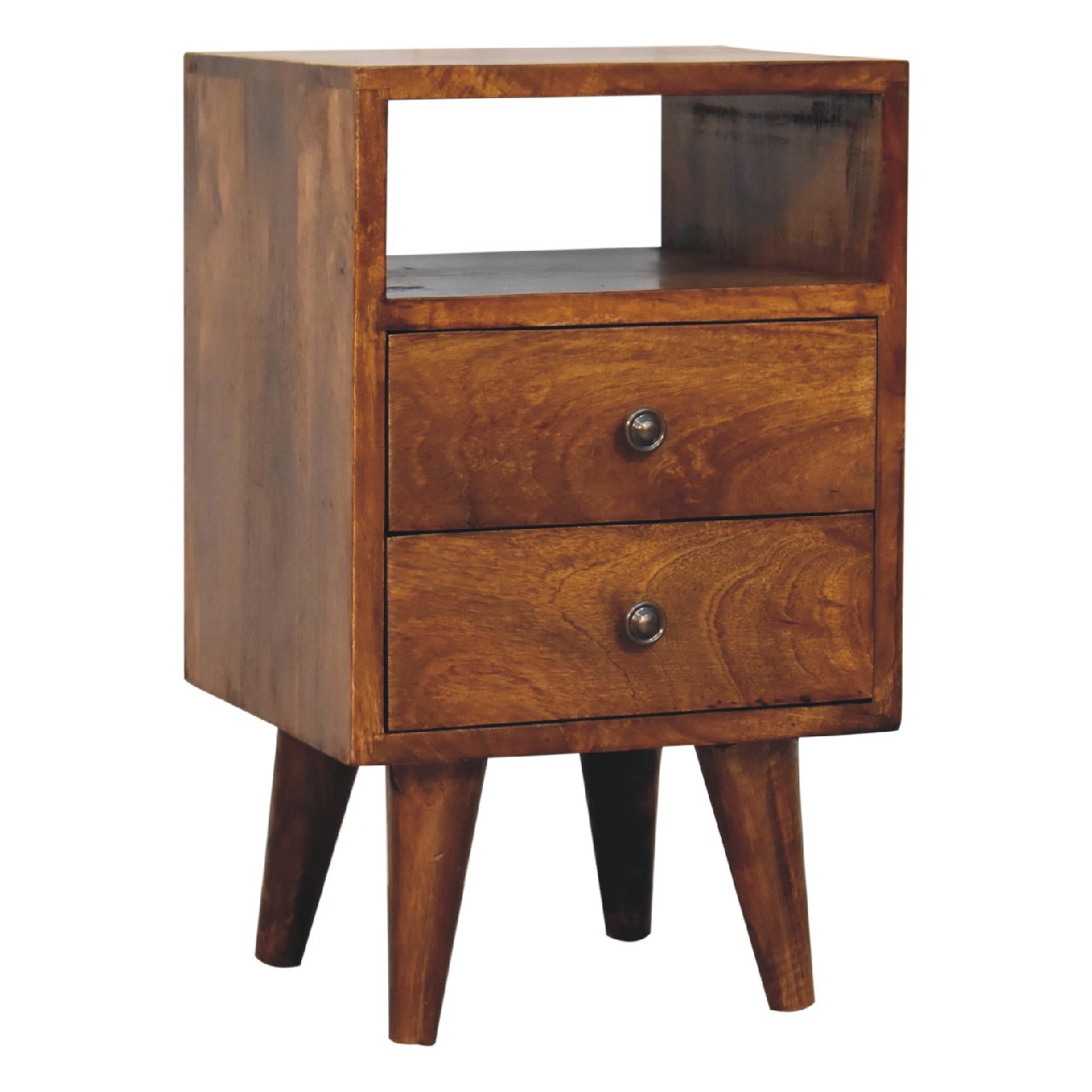 Solid Wood Mini Classic Chestnut Bedside Table