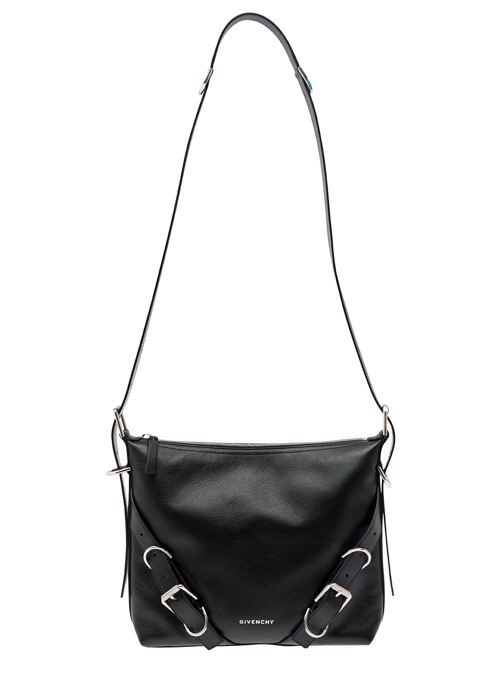 Givenchy Men 'Voyou' White Crossbody Bag With Logo And Buckle Detail In Leather Man