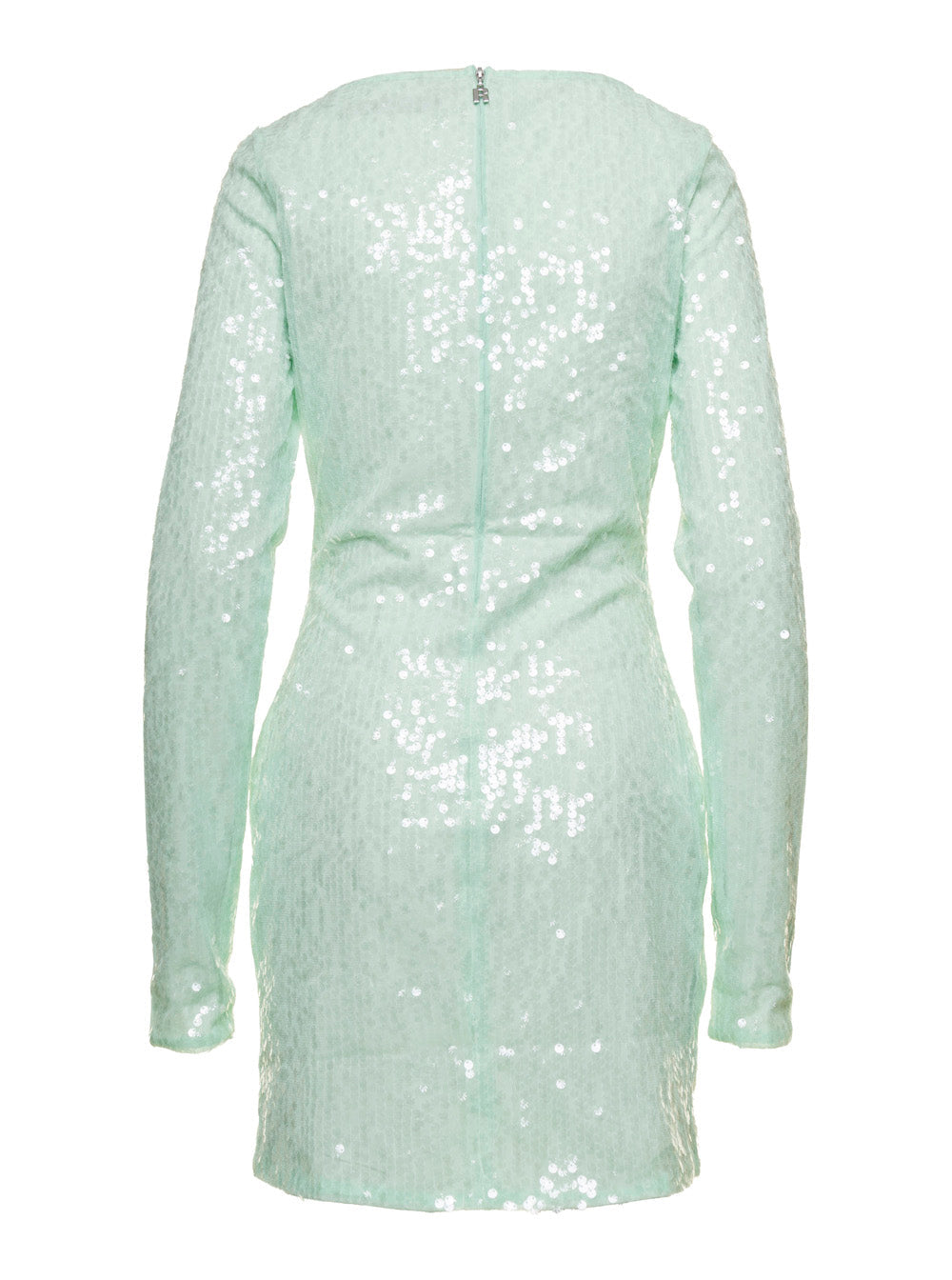Rotate Women Mini Green Dress With All-Over Sequins In Recycled Fabric Woman