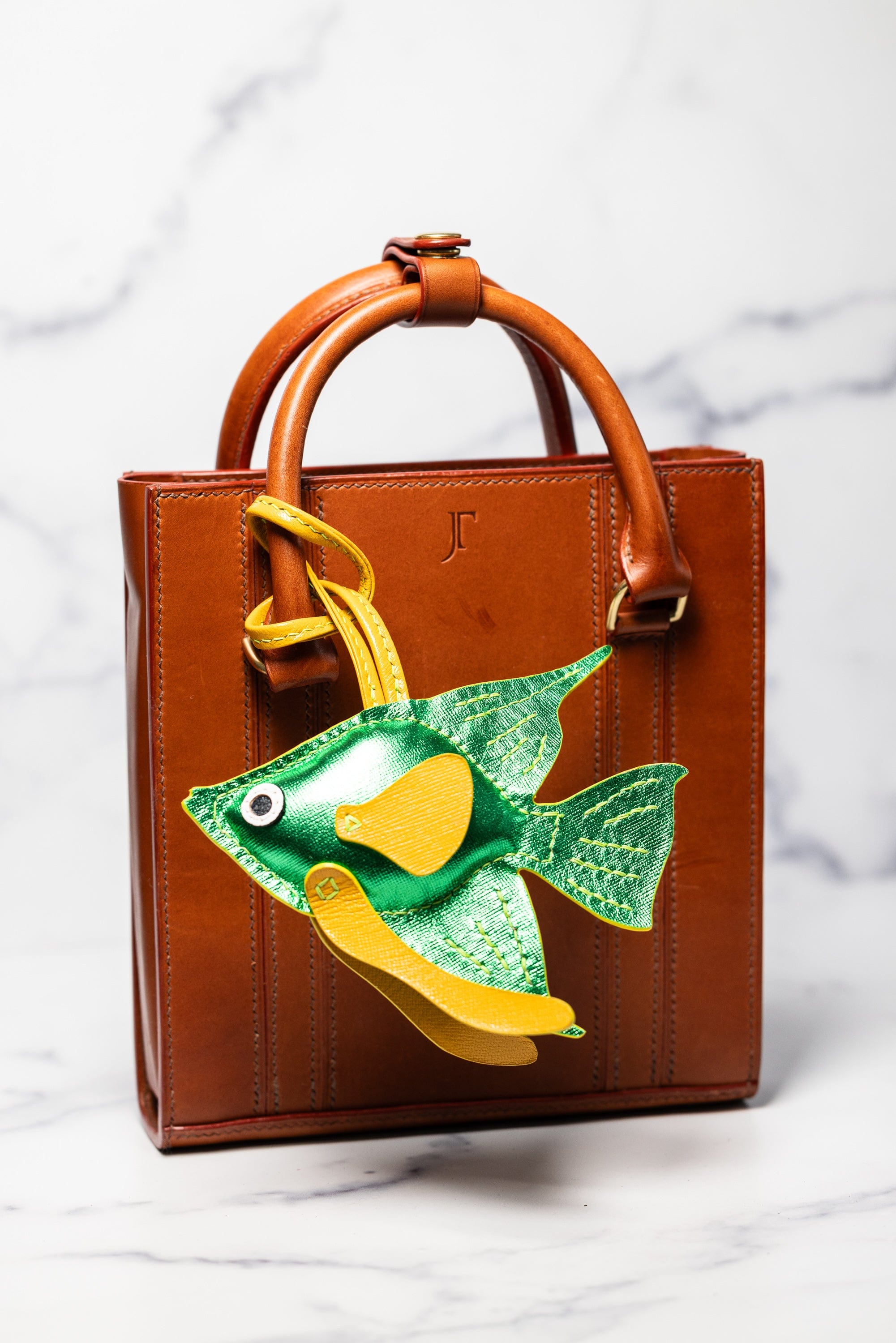 Fish Girl Summer Handbag Charm - Metallic Green
