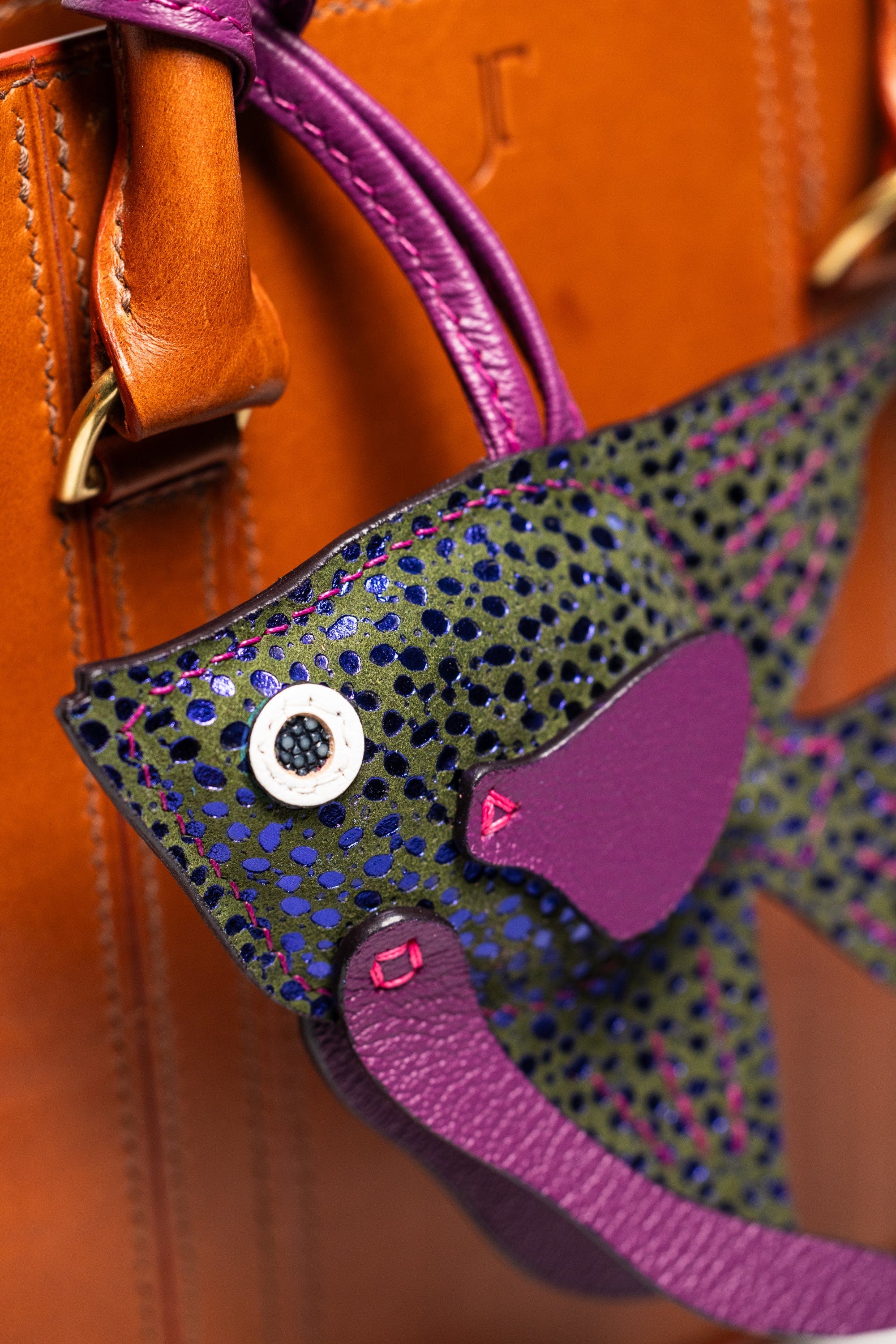 Fish Girl Summer Handbag Charm - Purple Holo