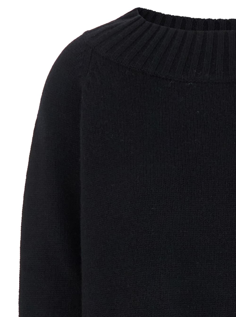 Max Mara Women 'Radames' Black Sweater With Boat Neckline In Wool And Cashmere Woman