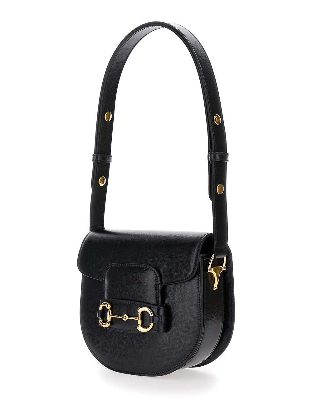 Gucci Women 'Gucci Horsebit 1955' Mini Black Shoulder Bag With Horsebit Detail In Leather Woman