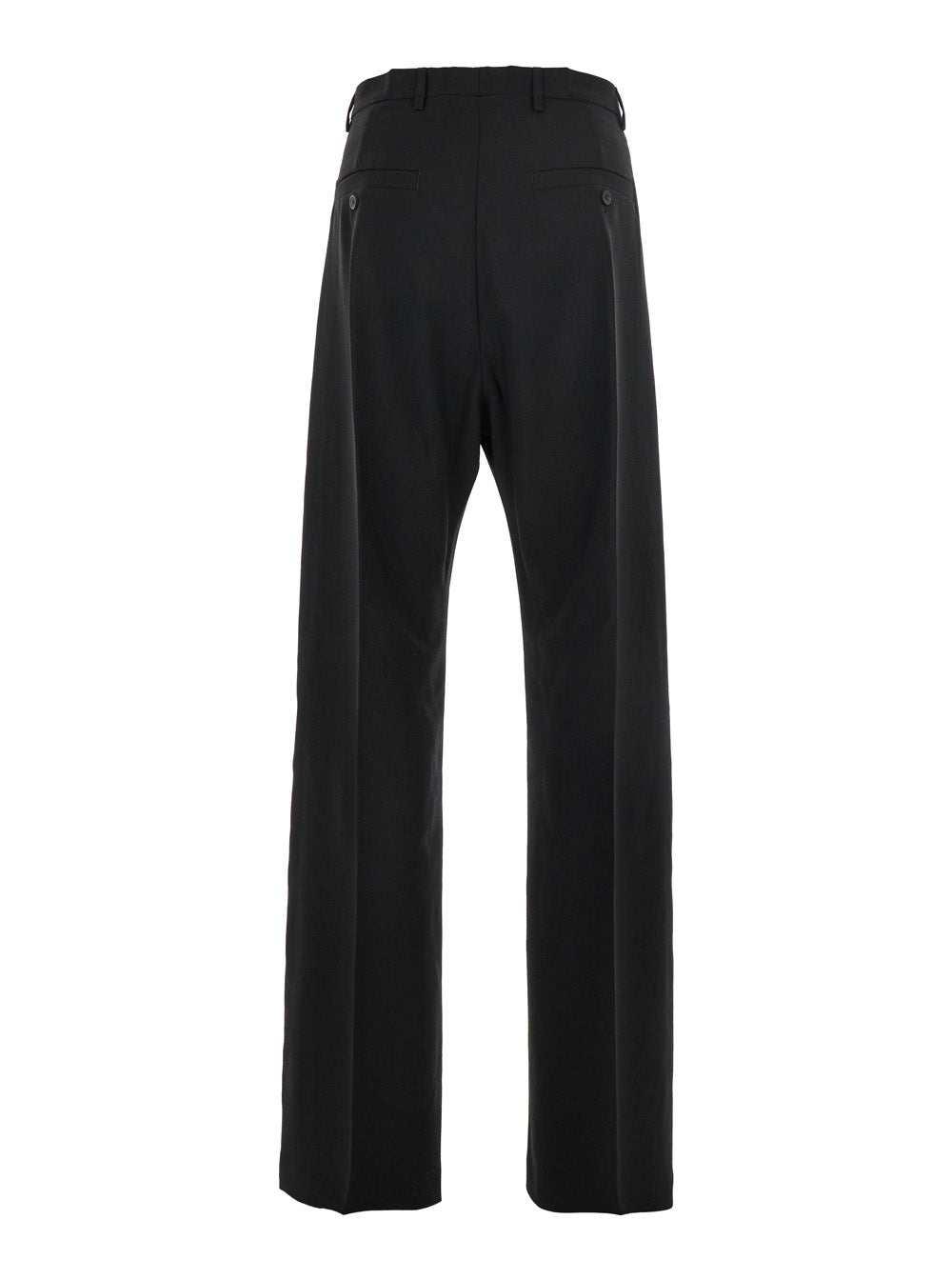 Rick Owens Men 'Geth' Black Tailored Trousers With Belt Loops In Wool Man
