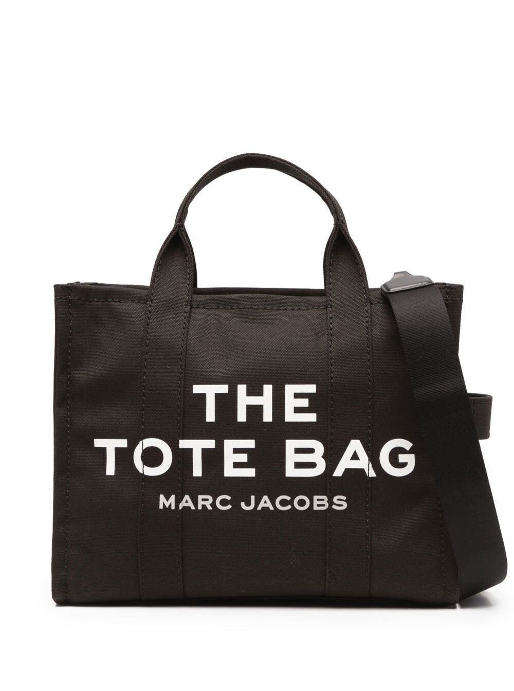 Marc Jacobs Women Tote Bag 'The Medium Tote' With Contrast Logo Print In Black For Women