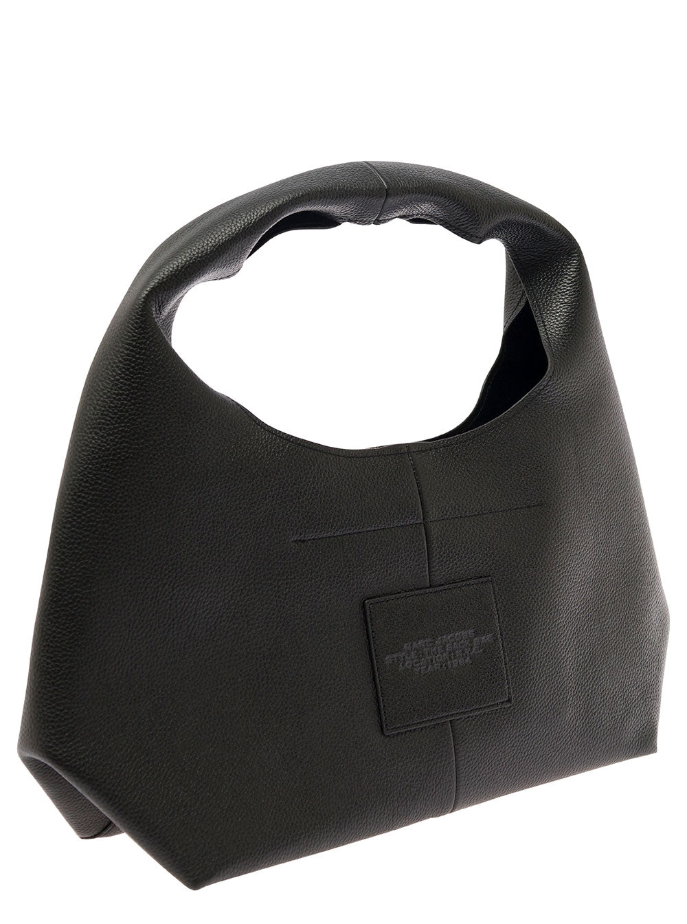 Marc Jacobs Women Shoulder Bag 'The Sack' With Logo Embossed In Black Pebbled Leather For Women