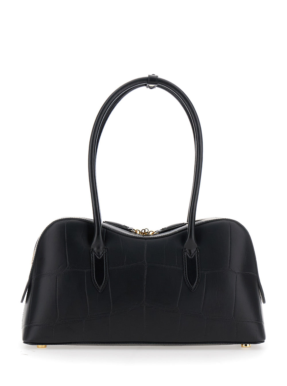Stella Mccartney Women Medium 'Ryder' Handbag With Lock Detail On Front In Ecoleather Black For Women