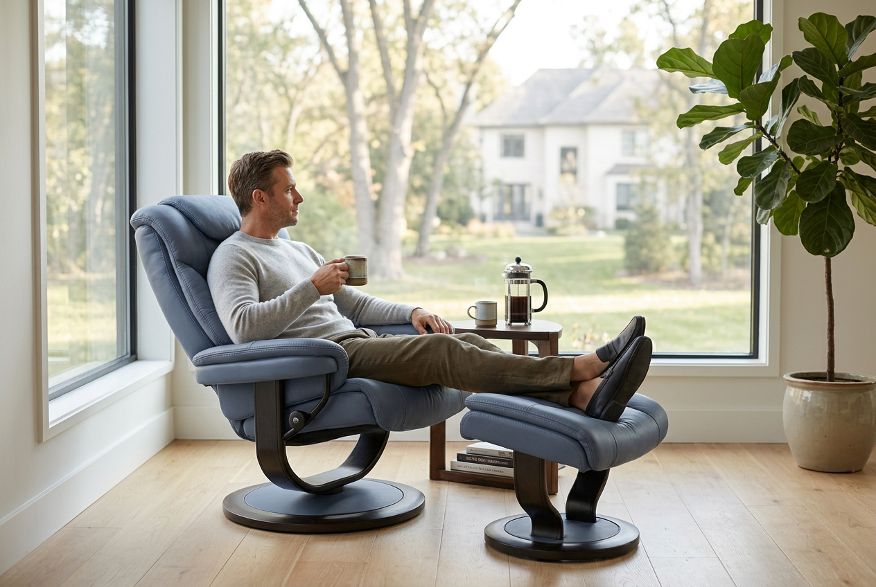 Oslo Euro Recliner w/ Ottoman