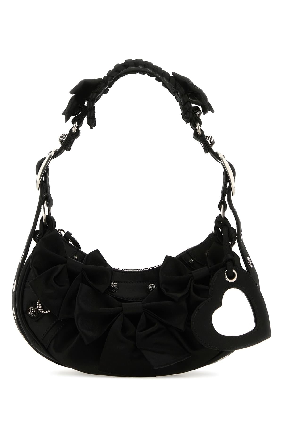 Balenciaga Women Black Satin Le Cagole Xs Shoulder Bag