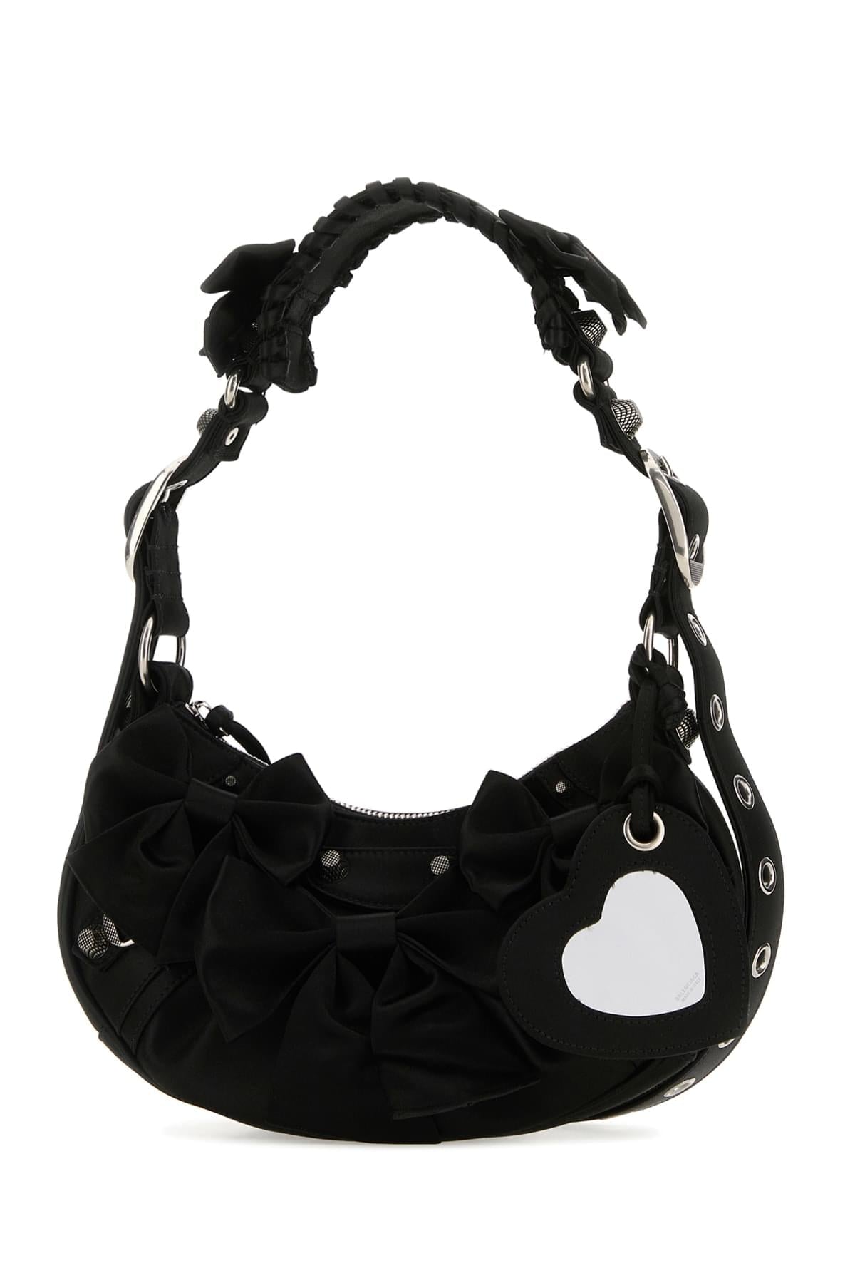 Balenciaga Women Black Satin Le Cagole Xs Shoulder Bag