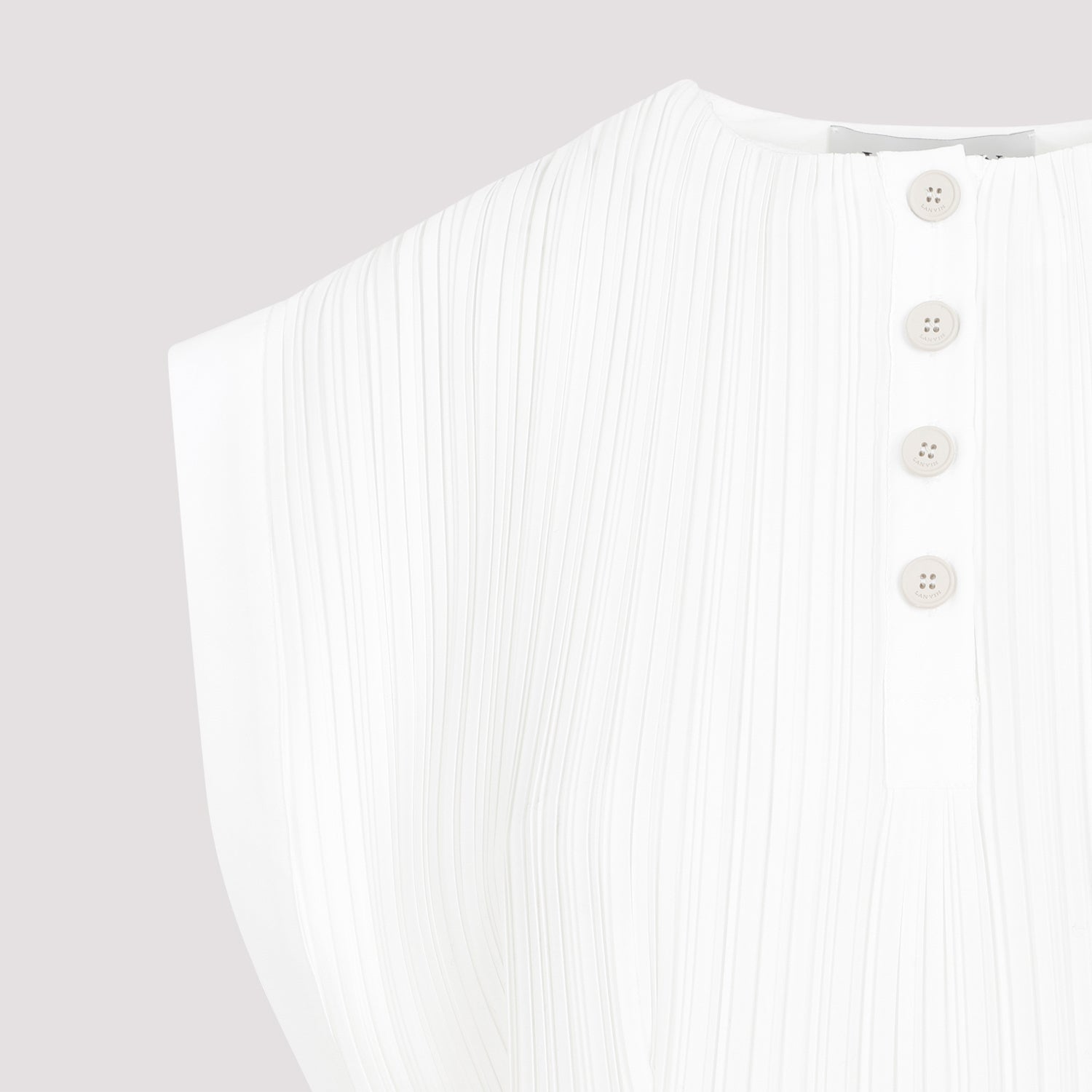 Lanvin Sleeveless Pleated Midi Dress Women
