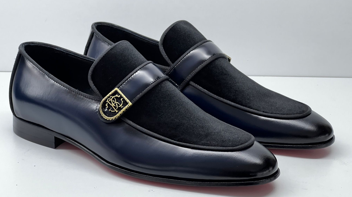 C Collection Leather Loafer - Navy