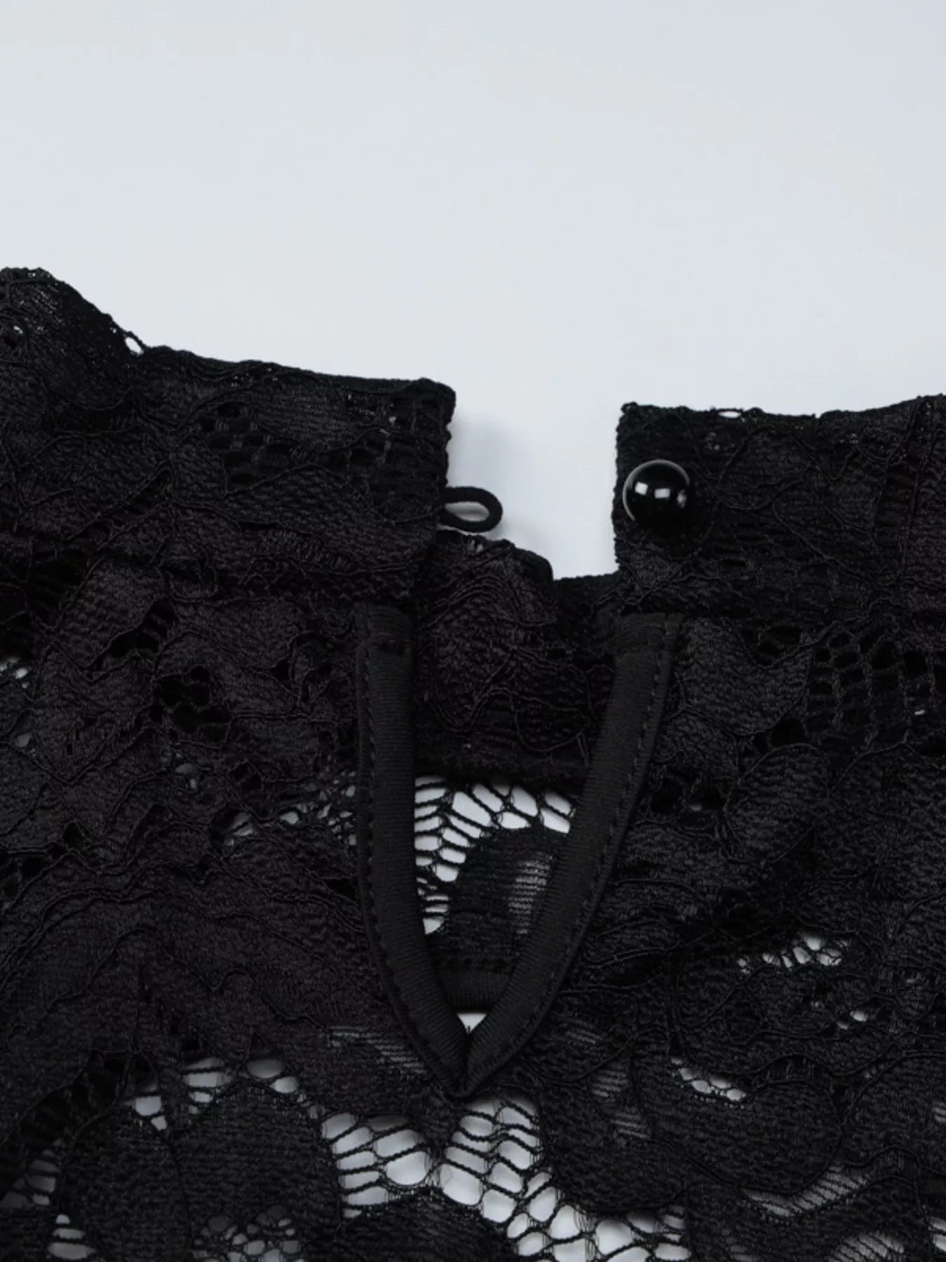Lace Cut-out Long Sleeve Mini Dress